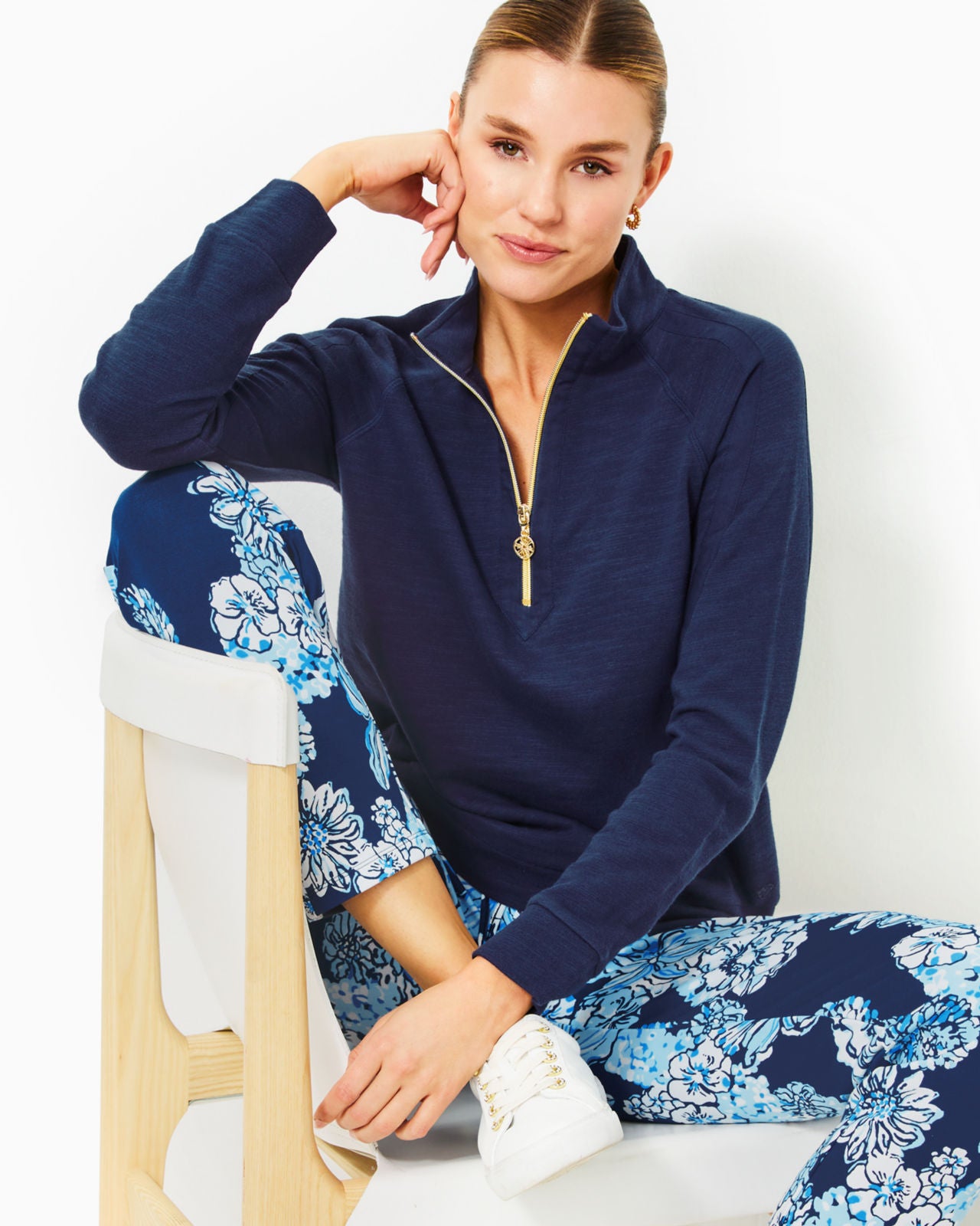 Ashlee Pullover in Low Tide Navy