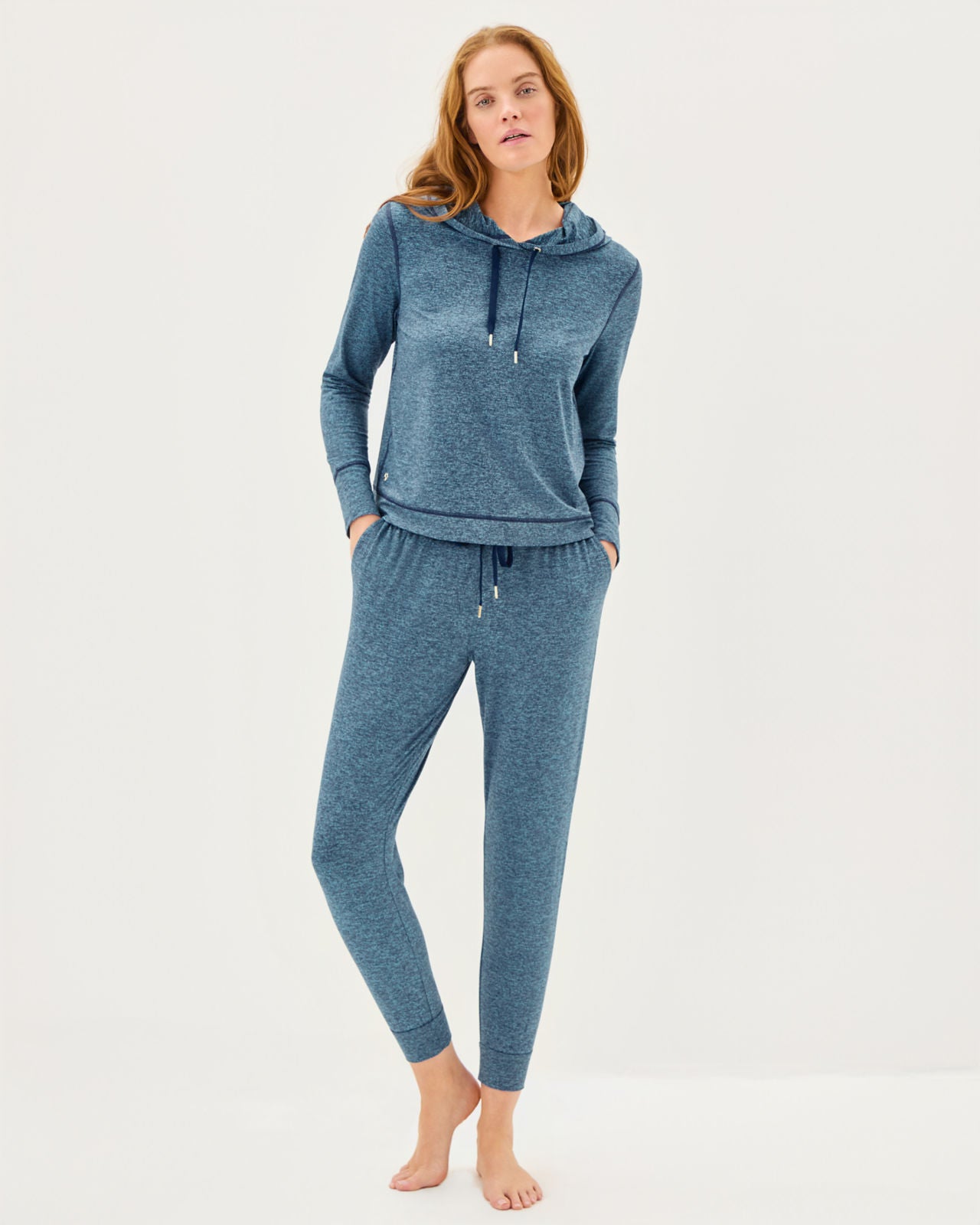 Lillabeth UPF 50+ Pant In Low Tide Navy X Tangier Teal