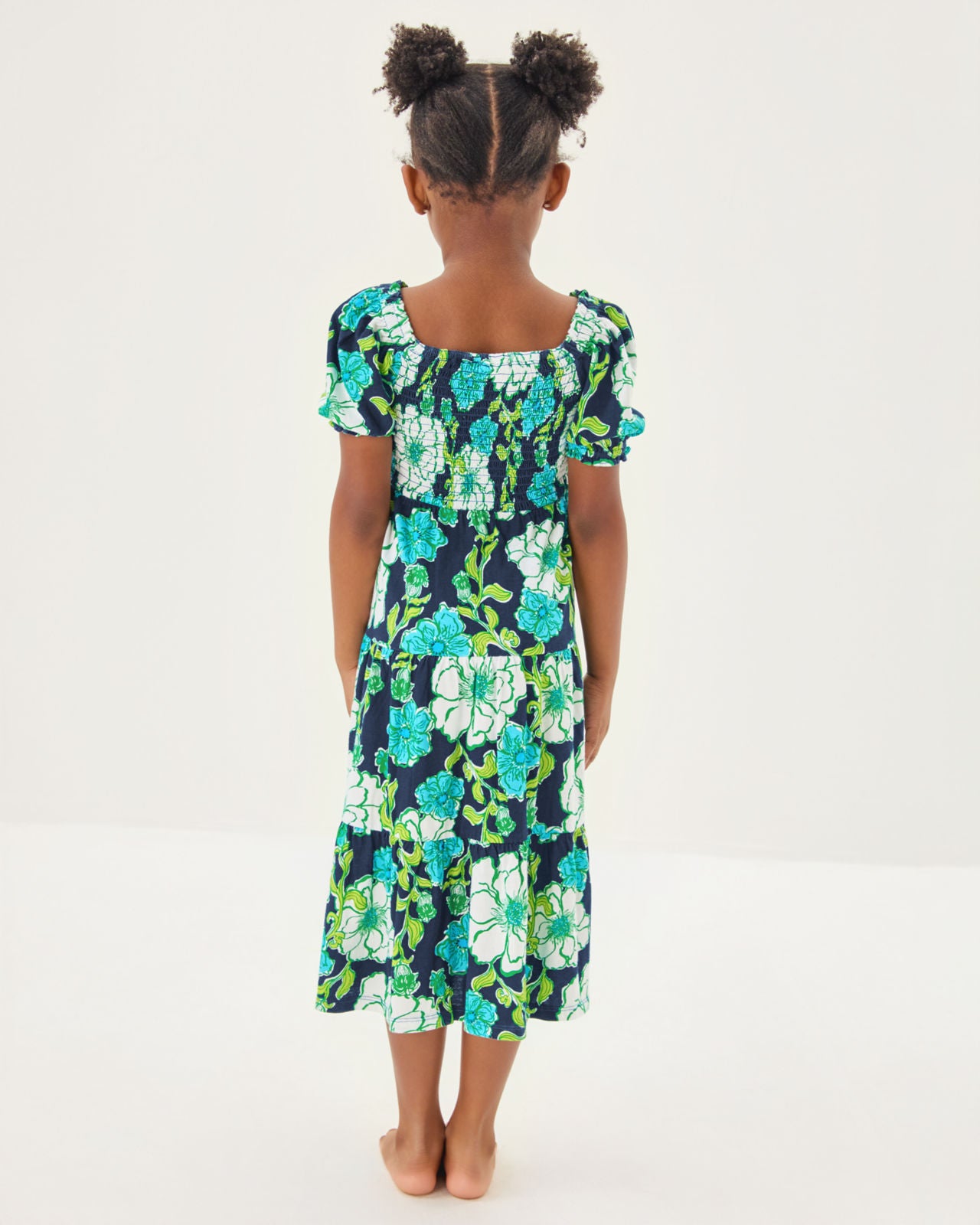 Mini Jilly Sleeved Midi Dress In Low Tide Navy Go Big