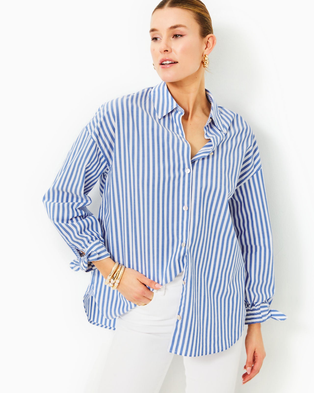 Lesia Relaxed Button Down Top