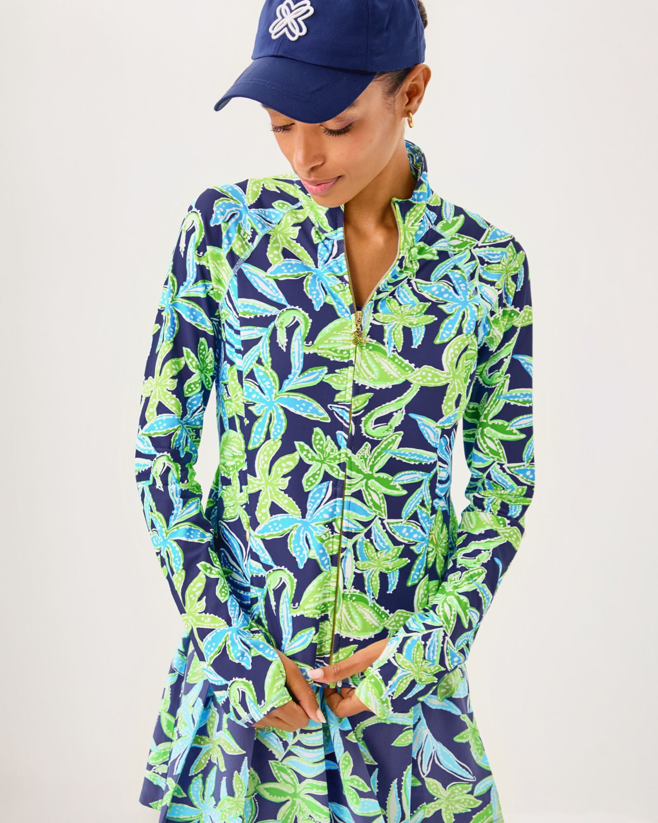Breaker Jacket UPF 50+ In Sapphire Pool Tropical Tango