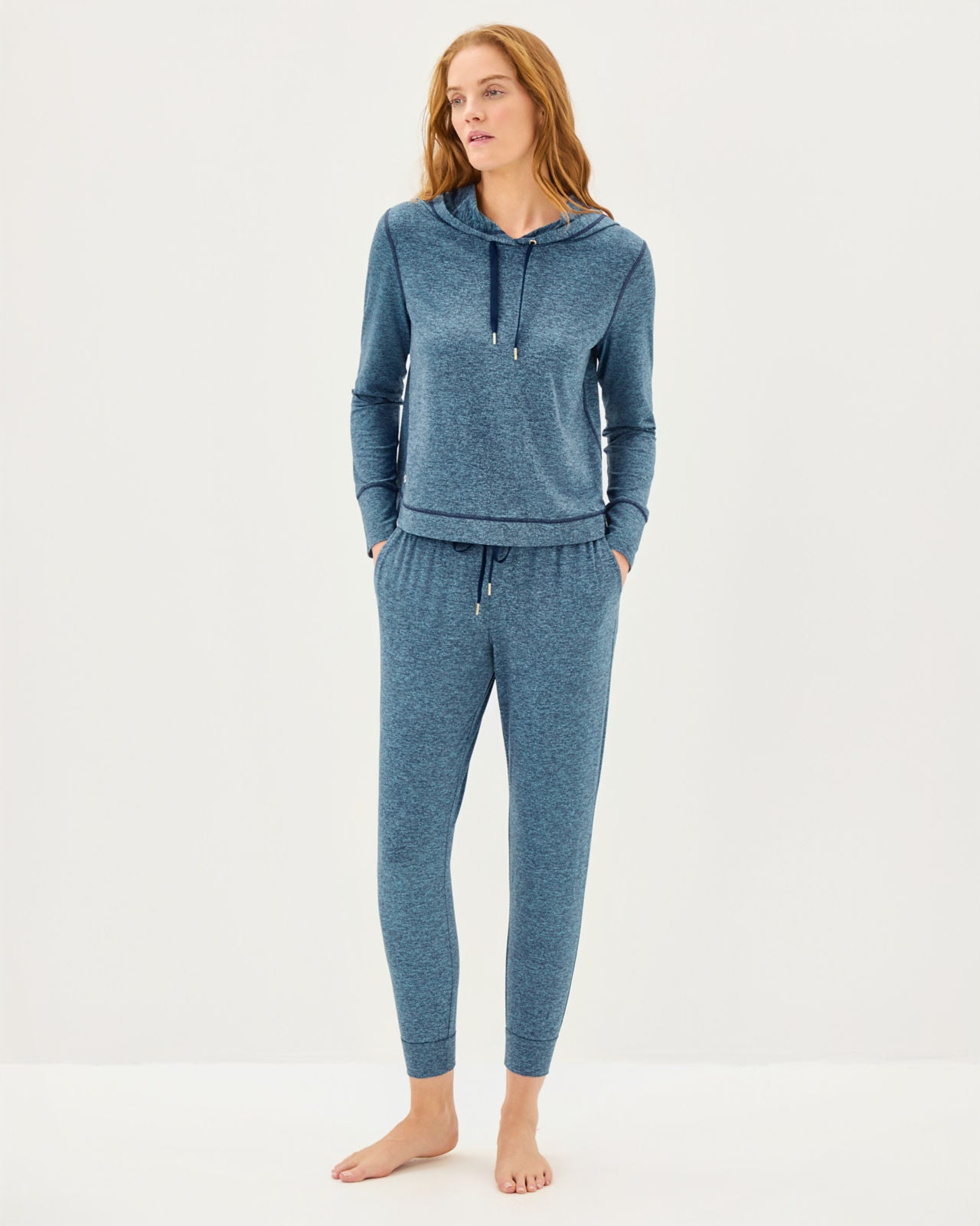 Asena UPF 50+ Hoodie In Low Tide Navy X Tangier Teal