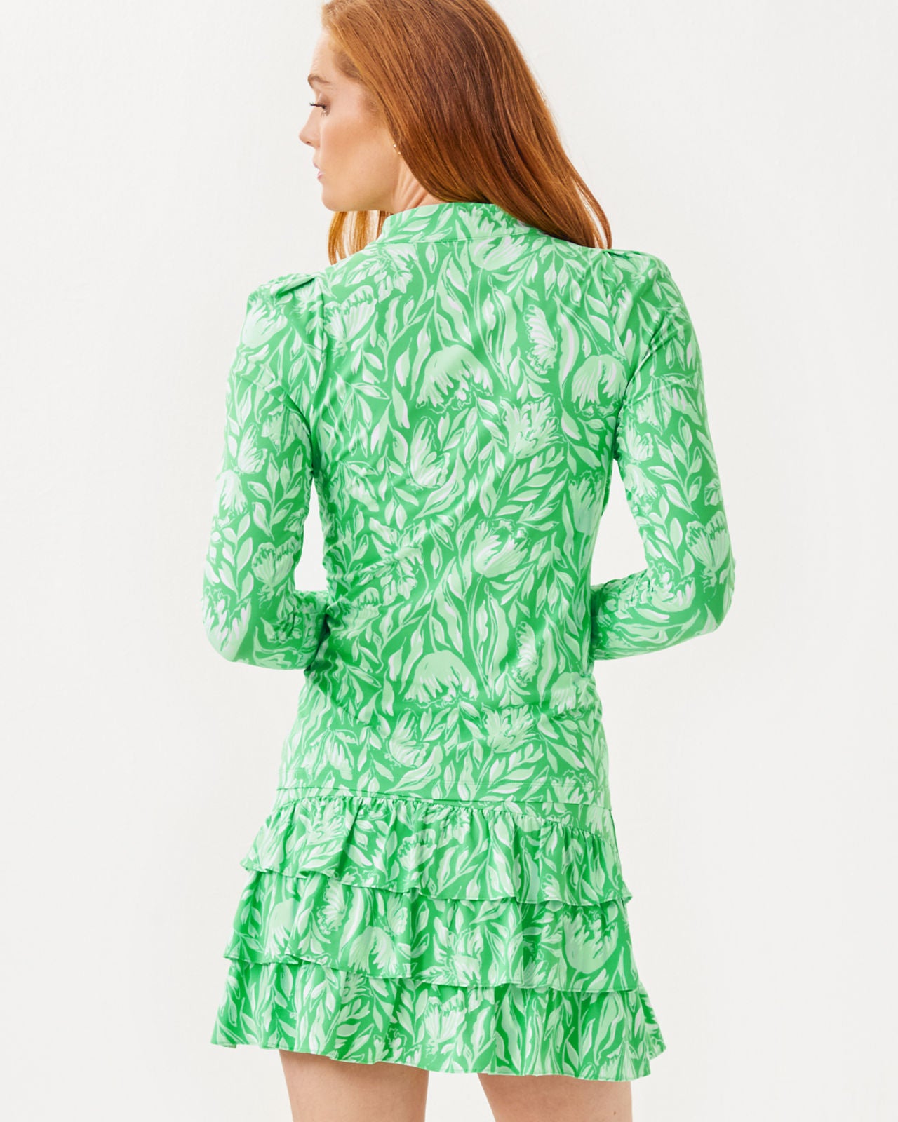 Sania Half Zip UPF 50+ in Fauna Green Tulip To Tango