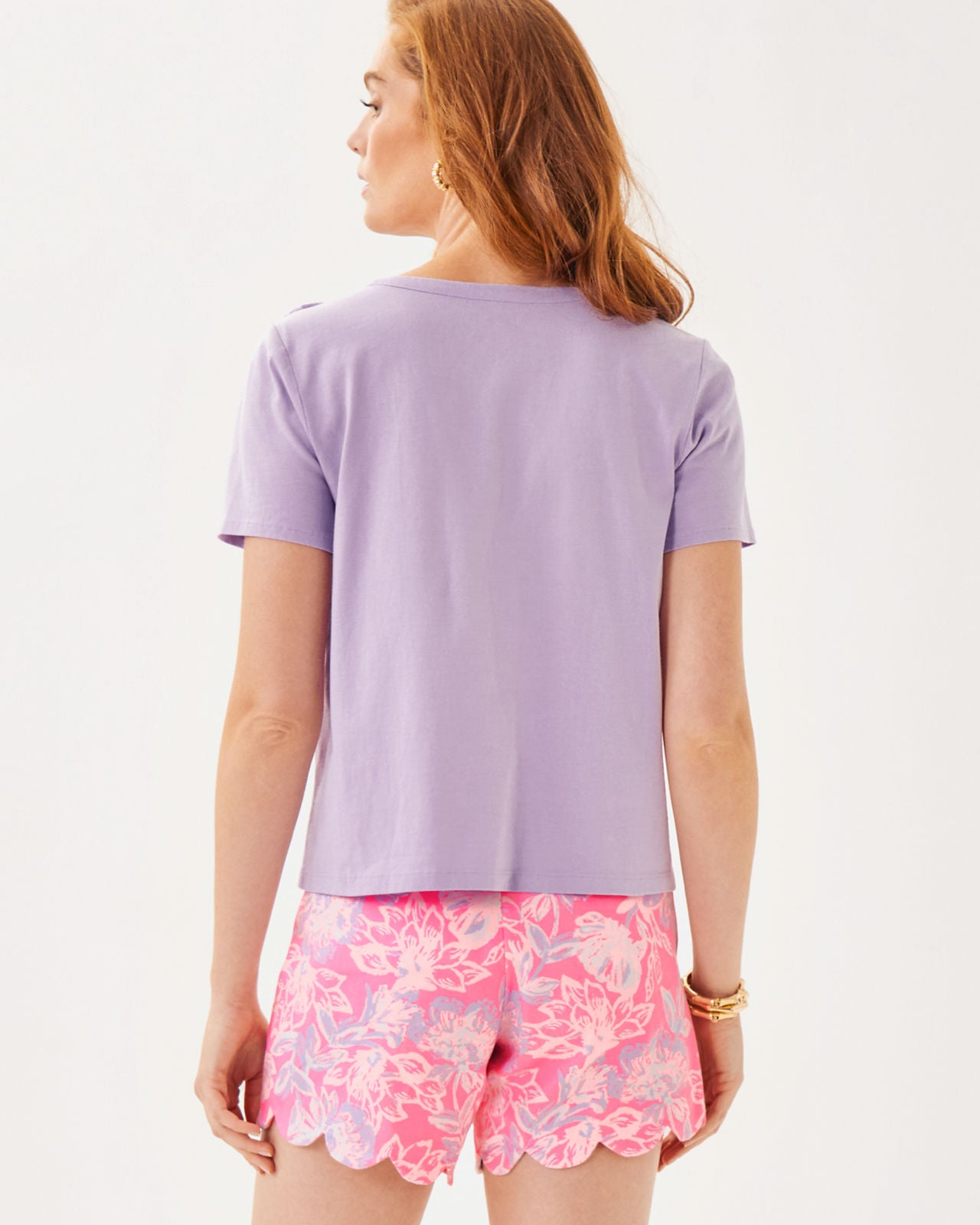 Clairmont Rosette Knit Top in Water Hyacinth
