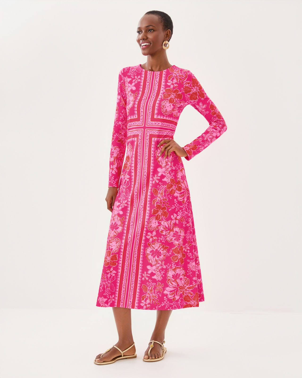 Zelena UPF 50+ Dress In Sun Shell Pink Big Party