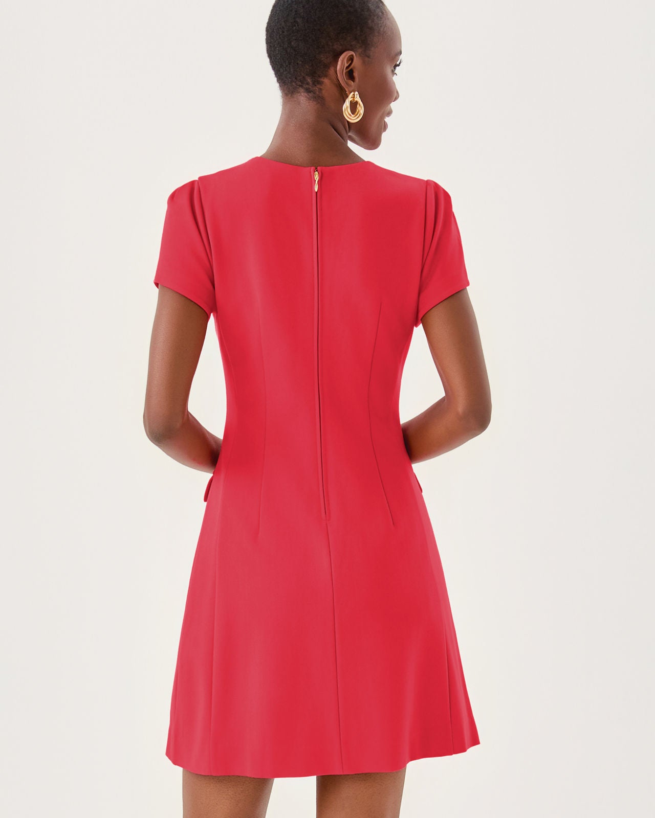 Fallon Dress In Cherry Red