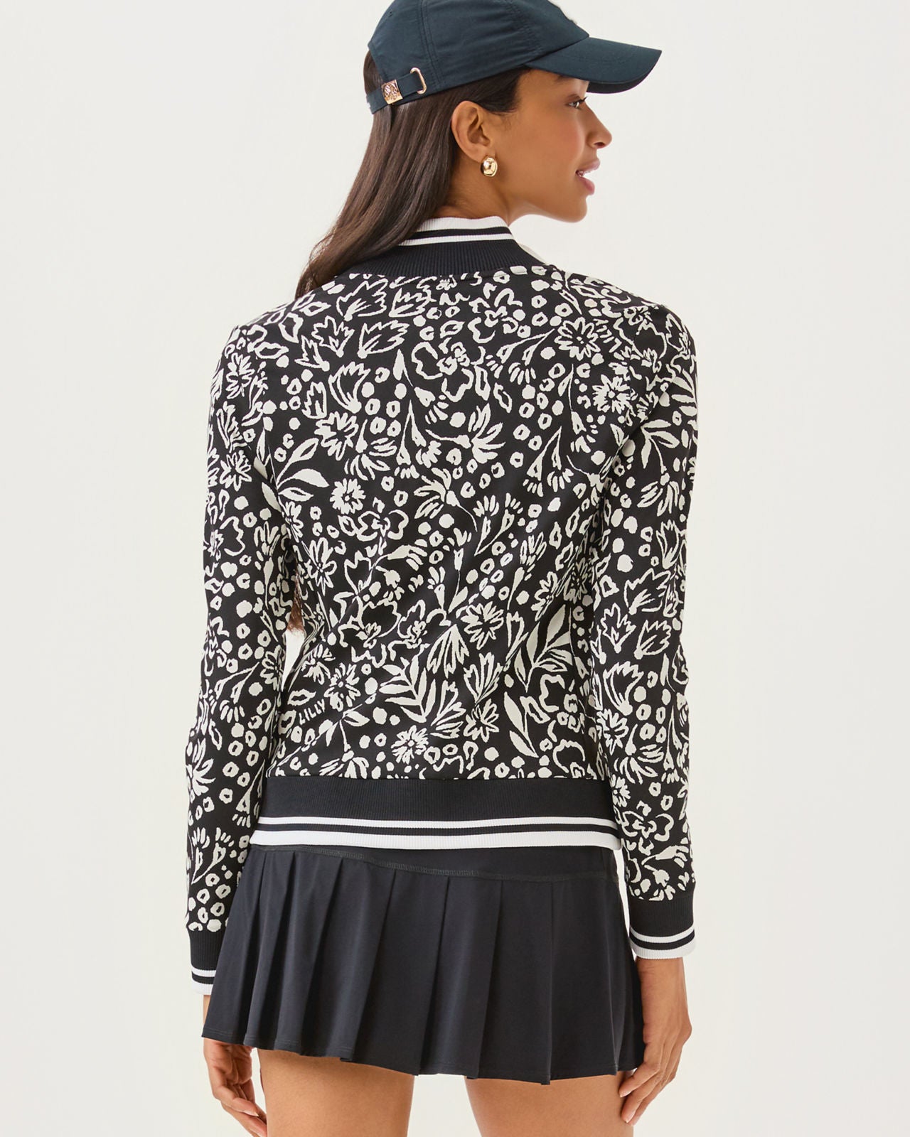 Regate Jacket UPF 50+ In Noir Purrfect Pounce Knit Jacquard