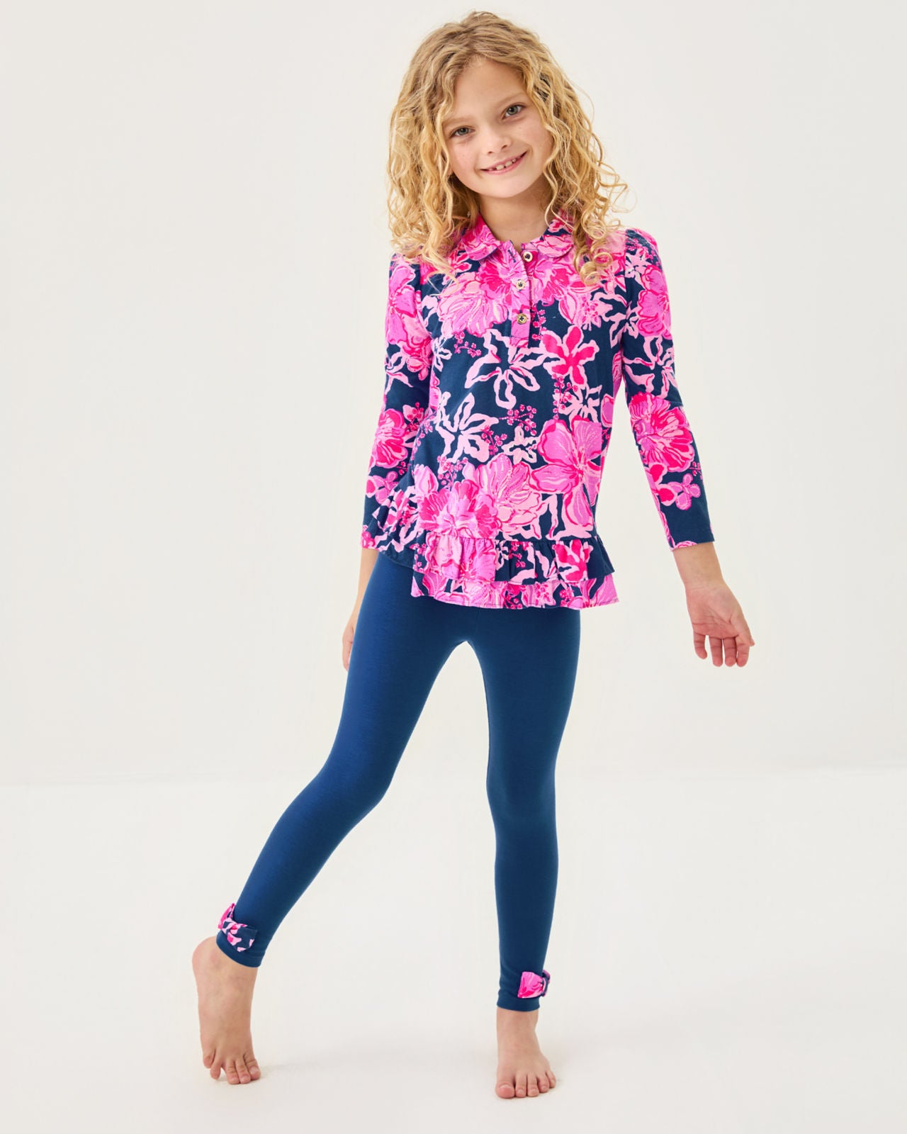 Penelope Tunic & Legging In Starlight Navy Once And Floral