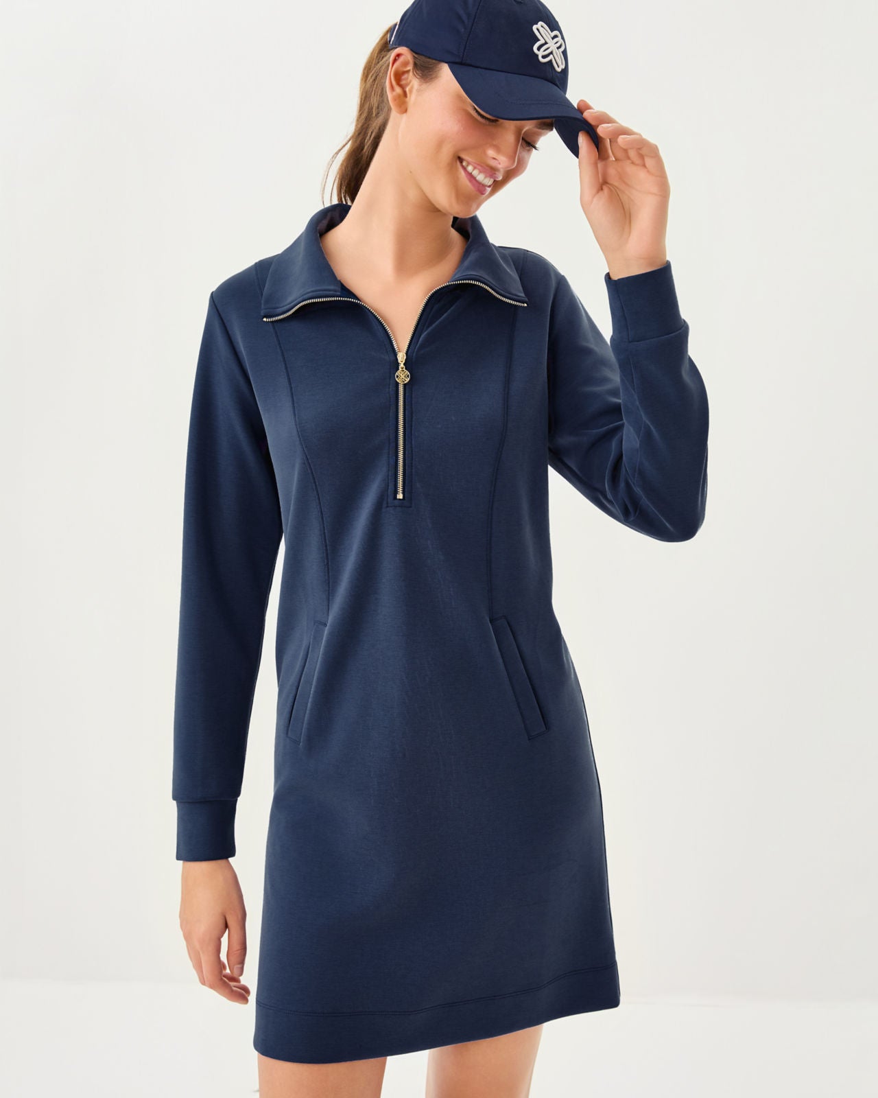 Eleni UPF 50+ Dress In Low Tide Navy