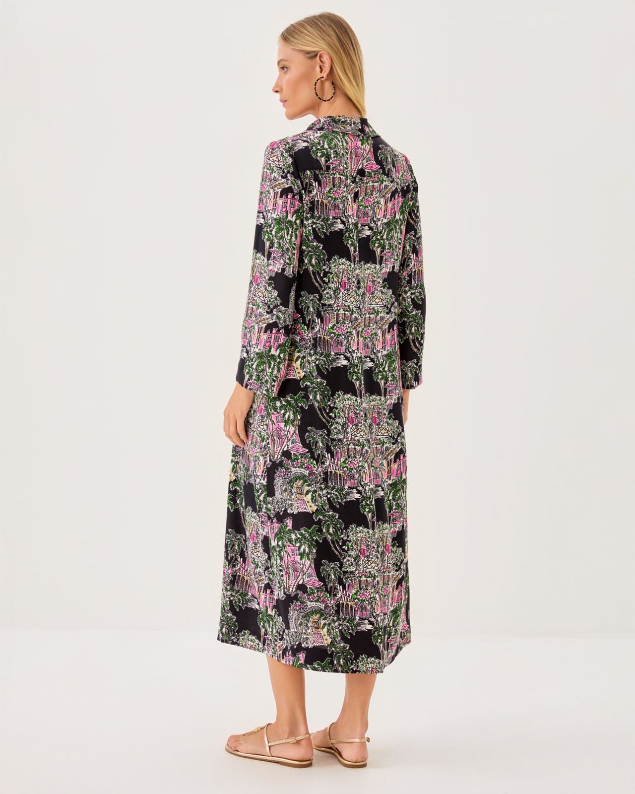 Simona Dress In Onyx PB Anniversary Toile