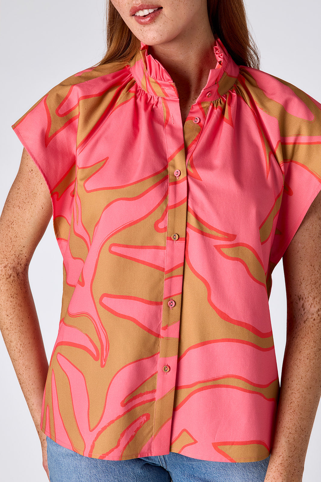 Billie Blouse in Pressed Floral