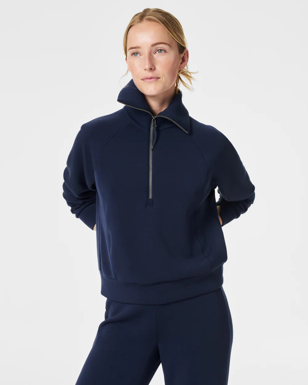 Air Essentials Half Zip in Navy
