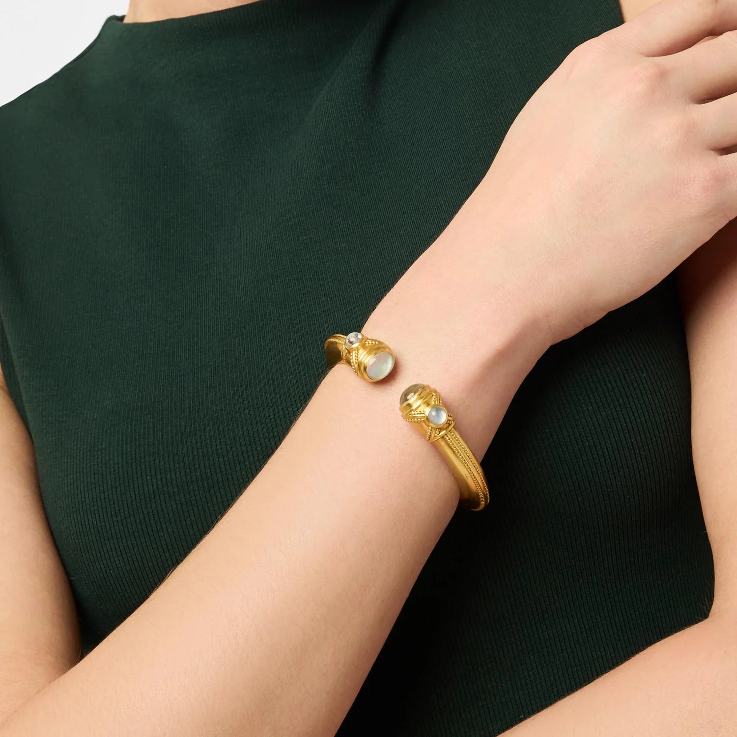 Cabochon Demi Cuff Bracelet