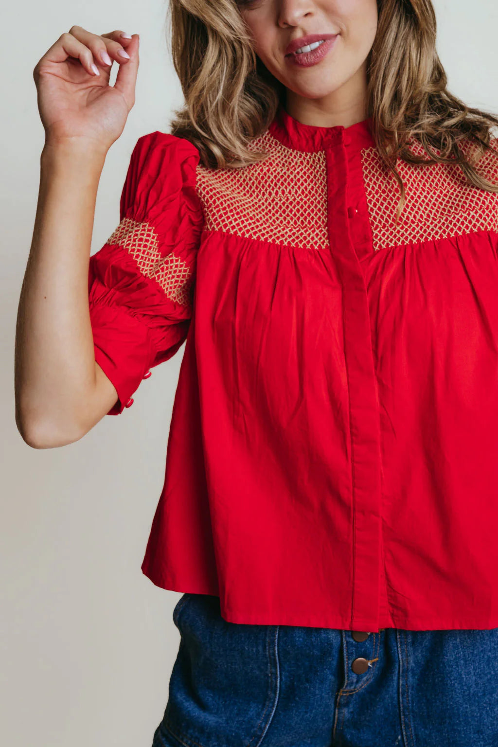 Sutton Blouse in Red
