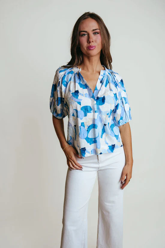 Henley Top in Sea Pebble