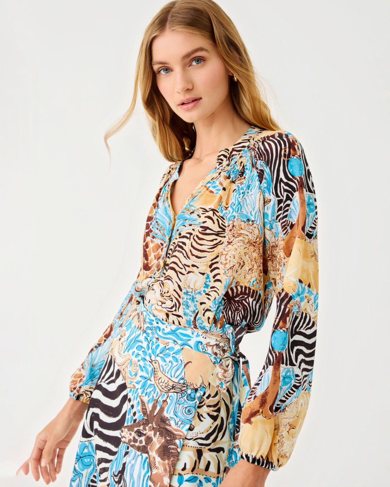 Elsa Top In Breezy Aqua Lillys Zoo