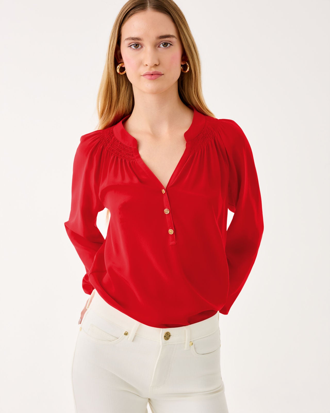 Elsa Top In Cranberry Red