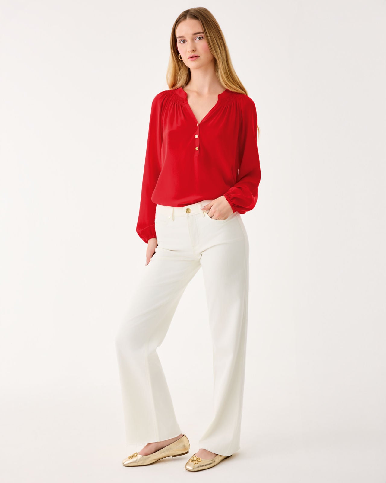 Elsa Top In Cranberry Red