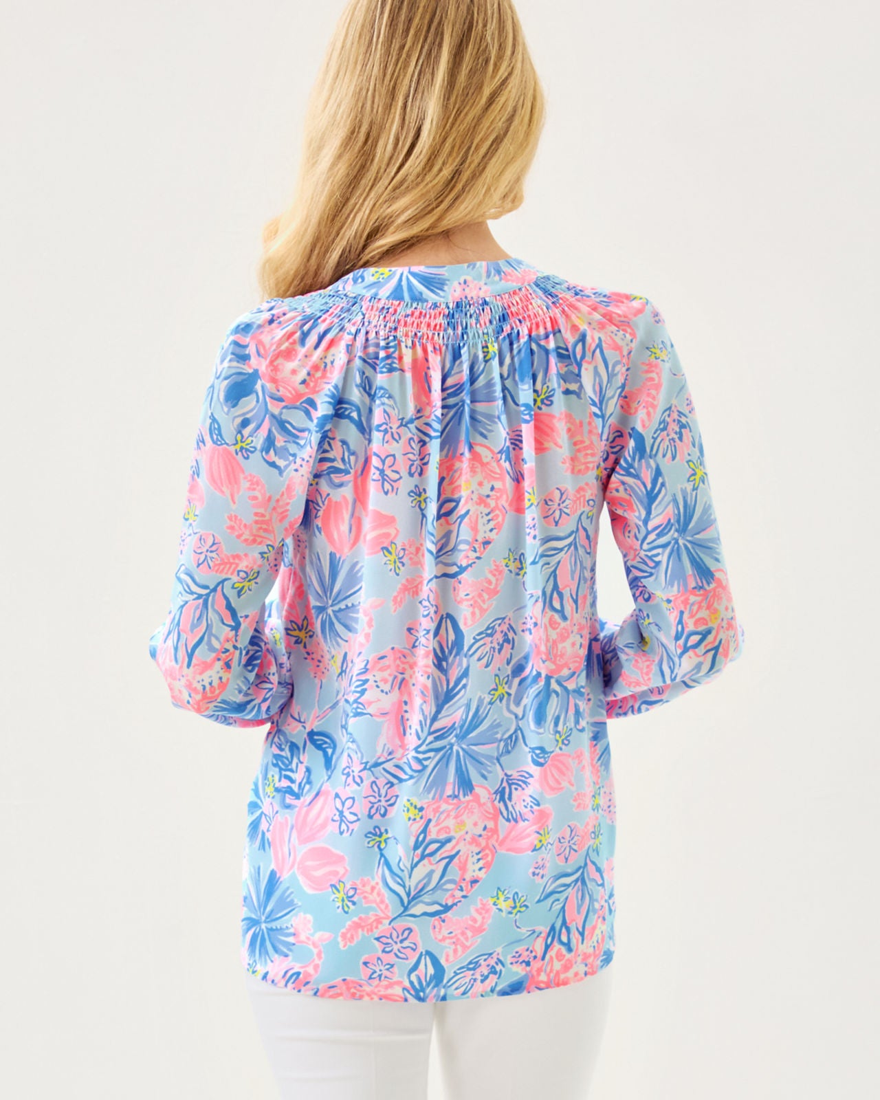Elsa Top In Multi Elephant Splash