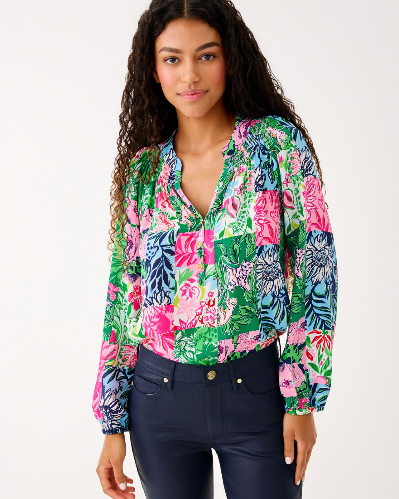 Elsa Top In Multi Party Punch Patch