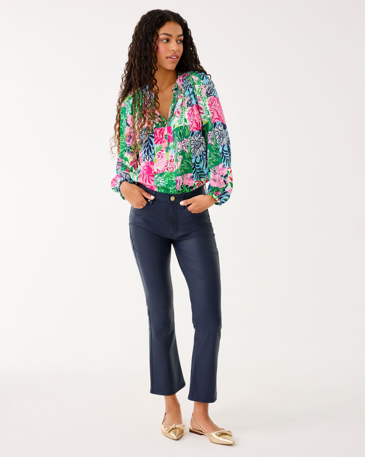 Elsa Top In Multi Party Punch Patch