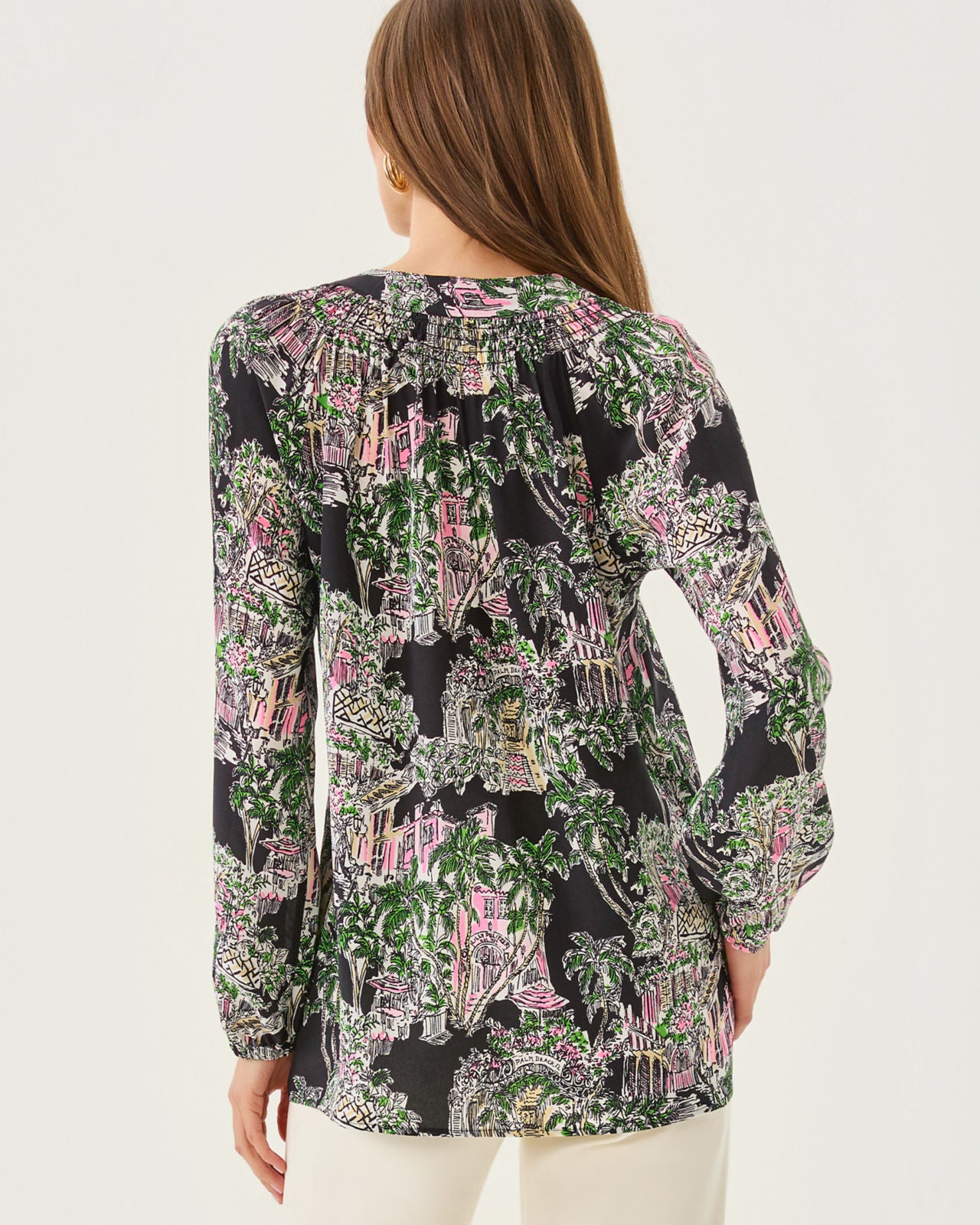Elsa Top In Onyx PB Anniversary Toile