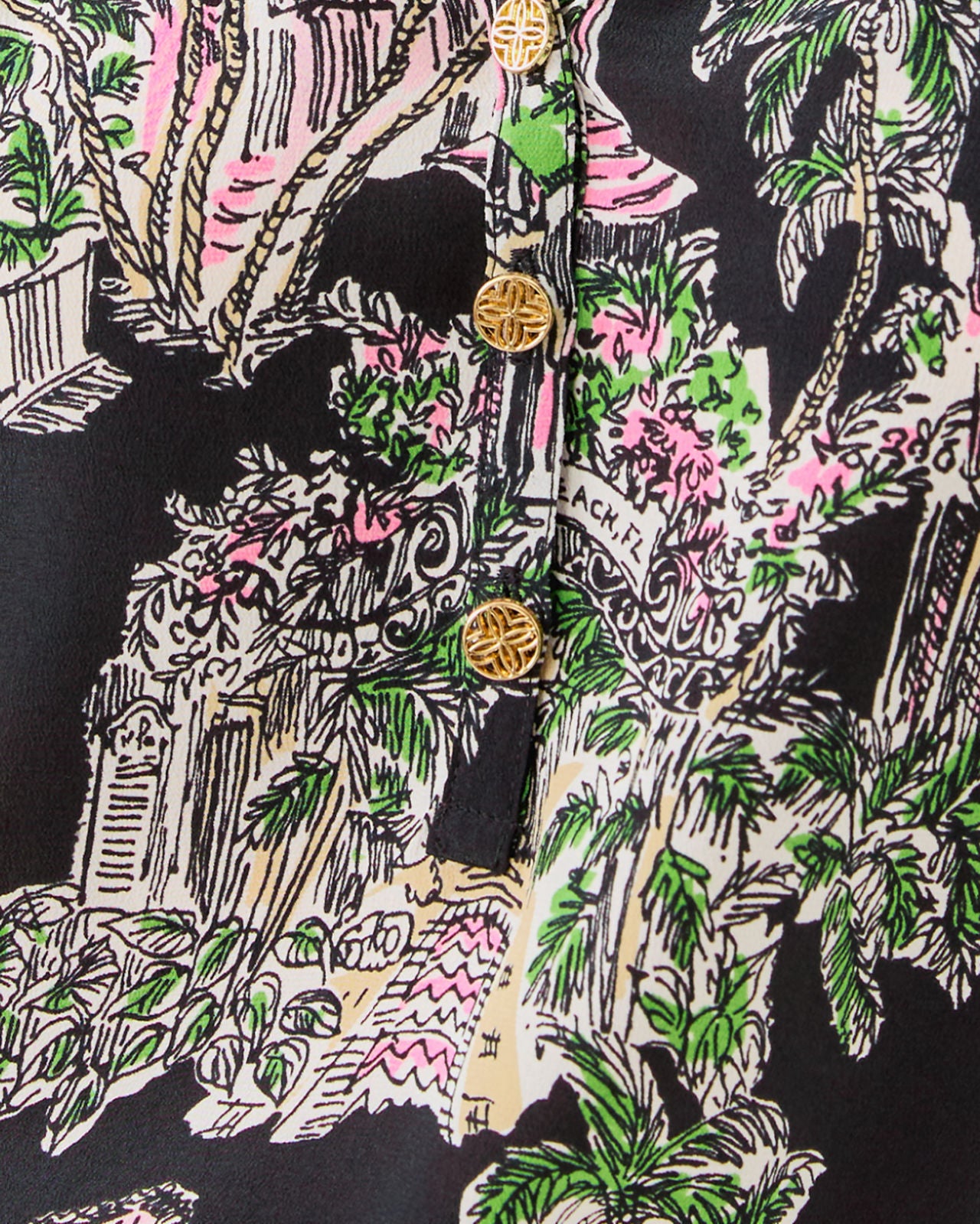 Elsa Top In Onyx PB Anniversary Toile