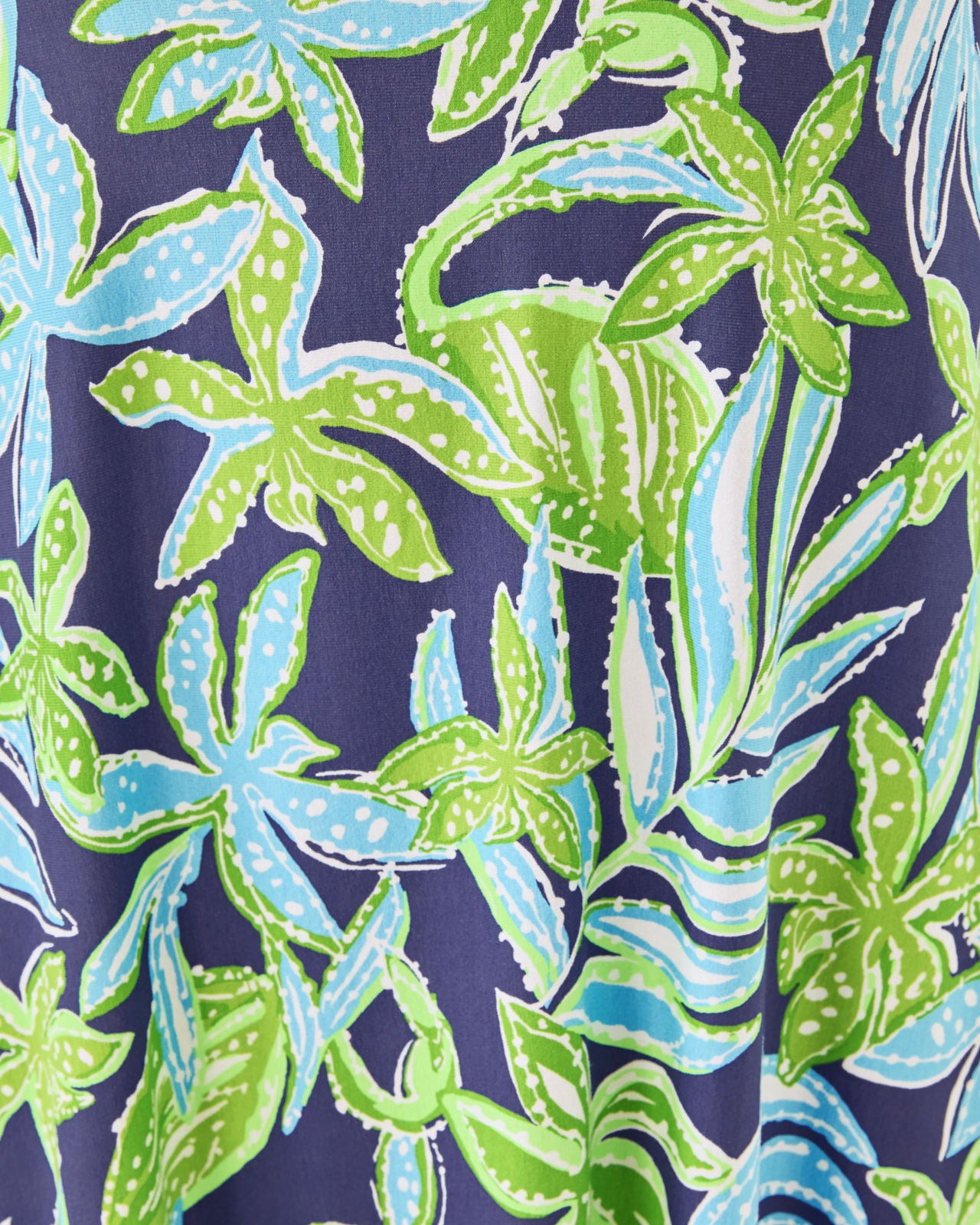 Ophelia 3/4 Sleeve Dress In Sapphire Pool Tropical Tango