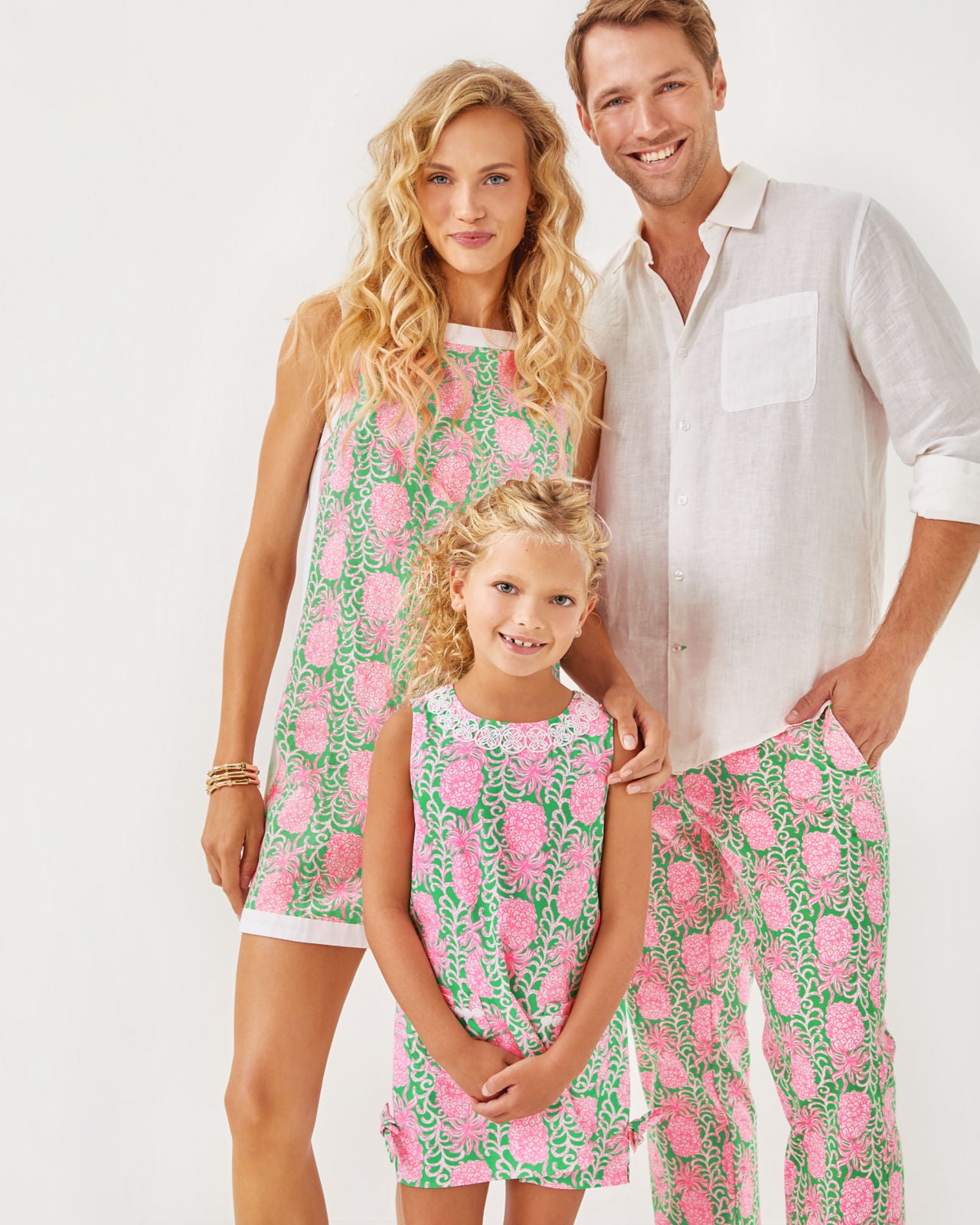 Little Lilly Classic Shift in Fauna Green Party Like A Pineapple