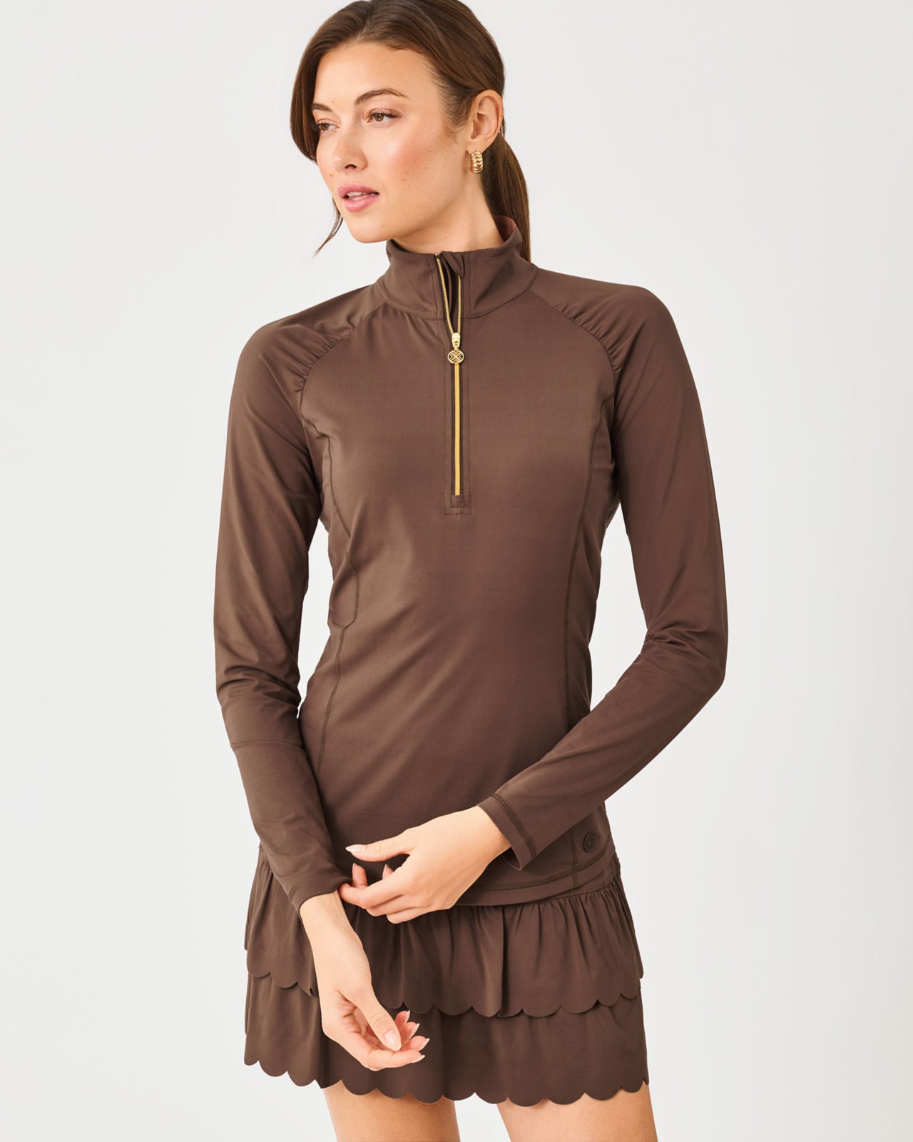 Justine Half Zip UPF 50+ In Coco Beach