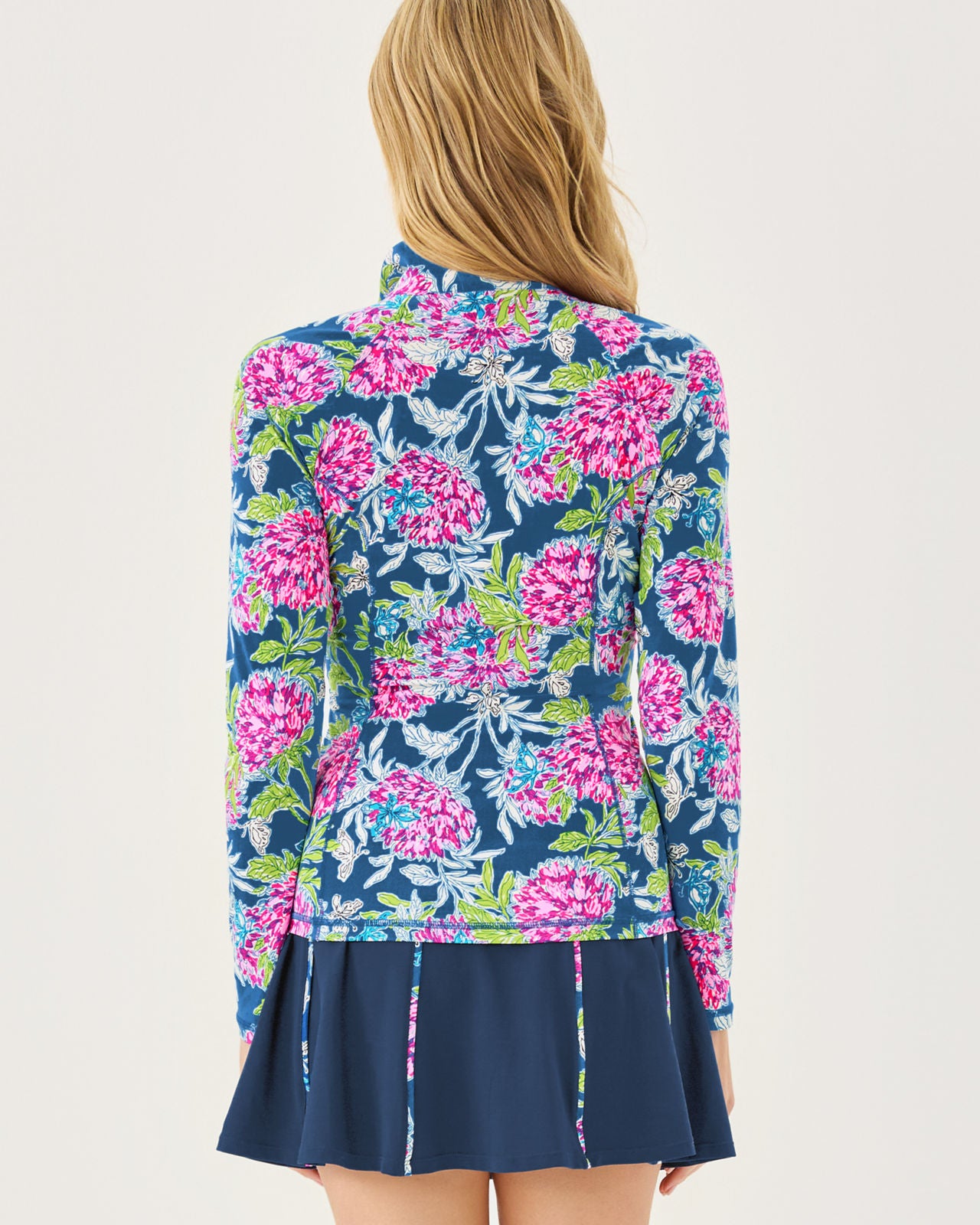 Justine Half Zip UPF 50+ In Multi Dahlia Licious