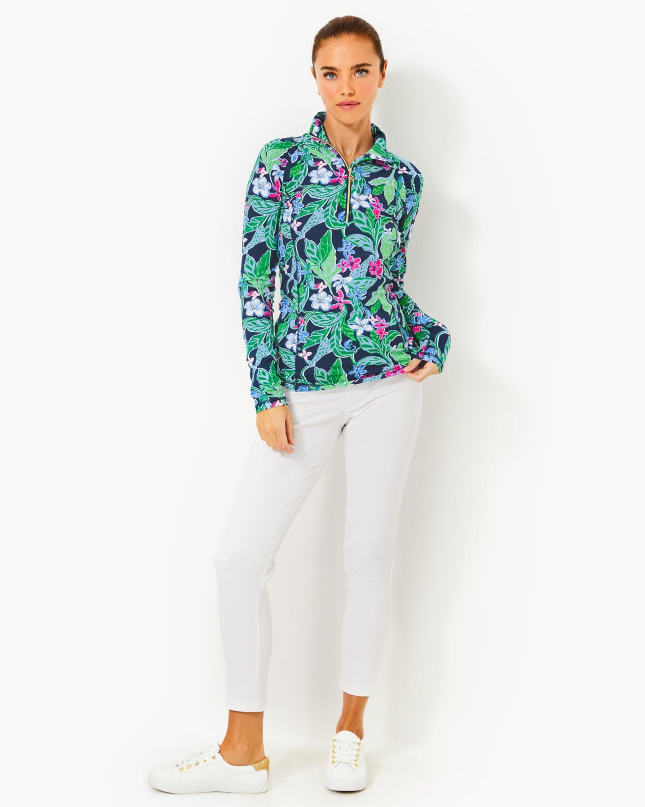 Justine Half Zip UPF 50+ In Multi Untamed