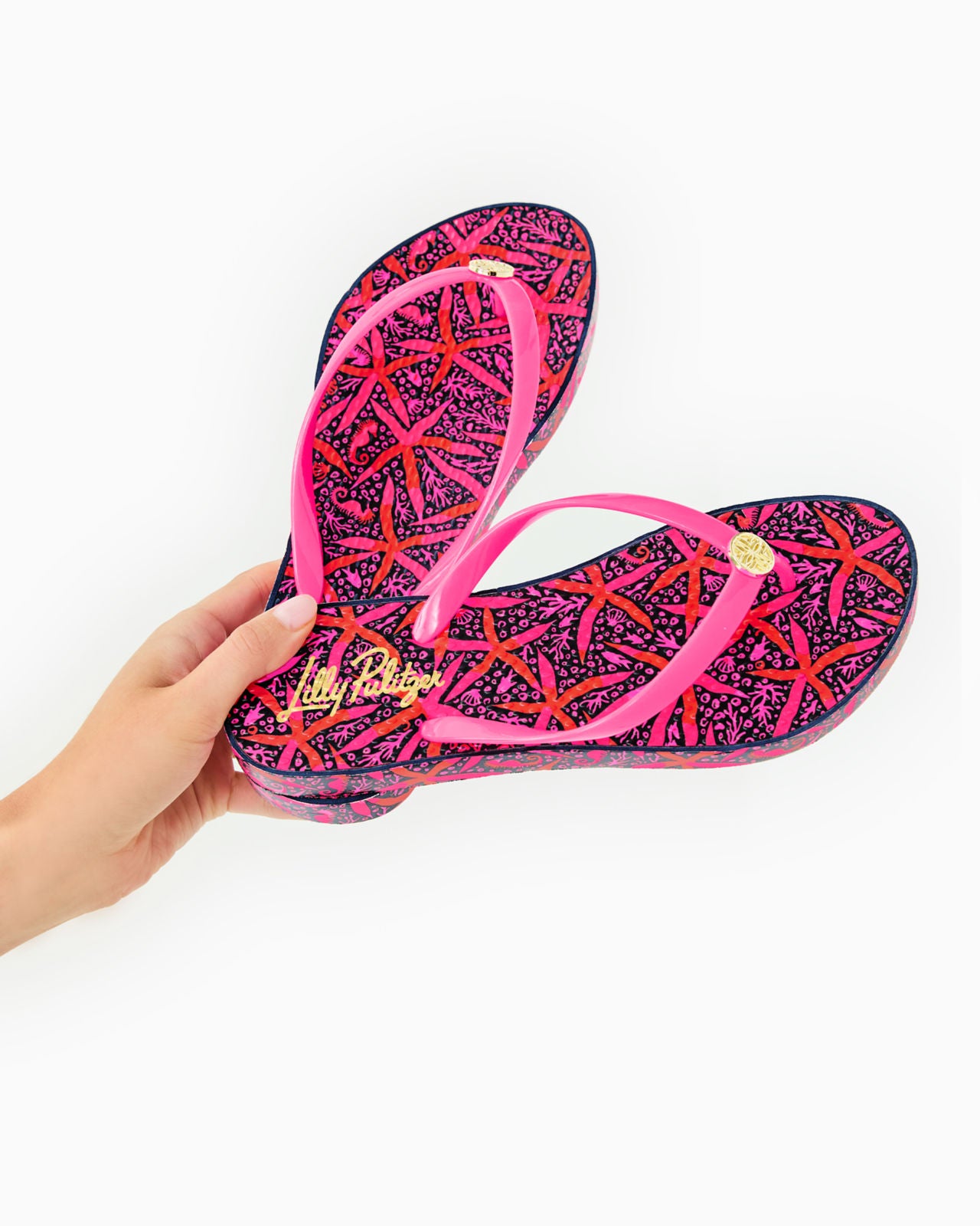 Pool Flip Flop In Passion Fruit Pink Star Searching