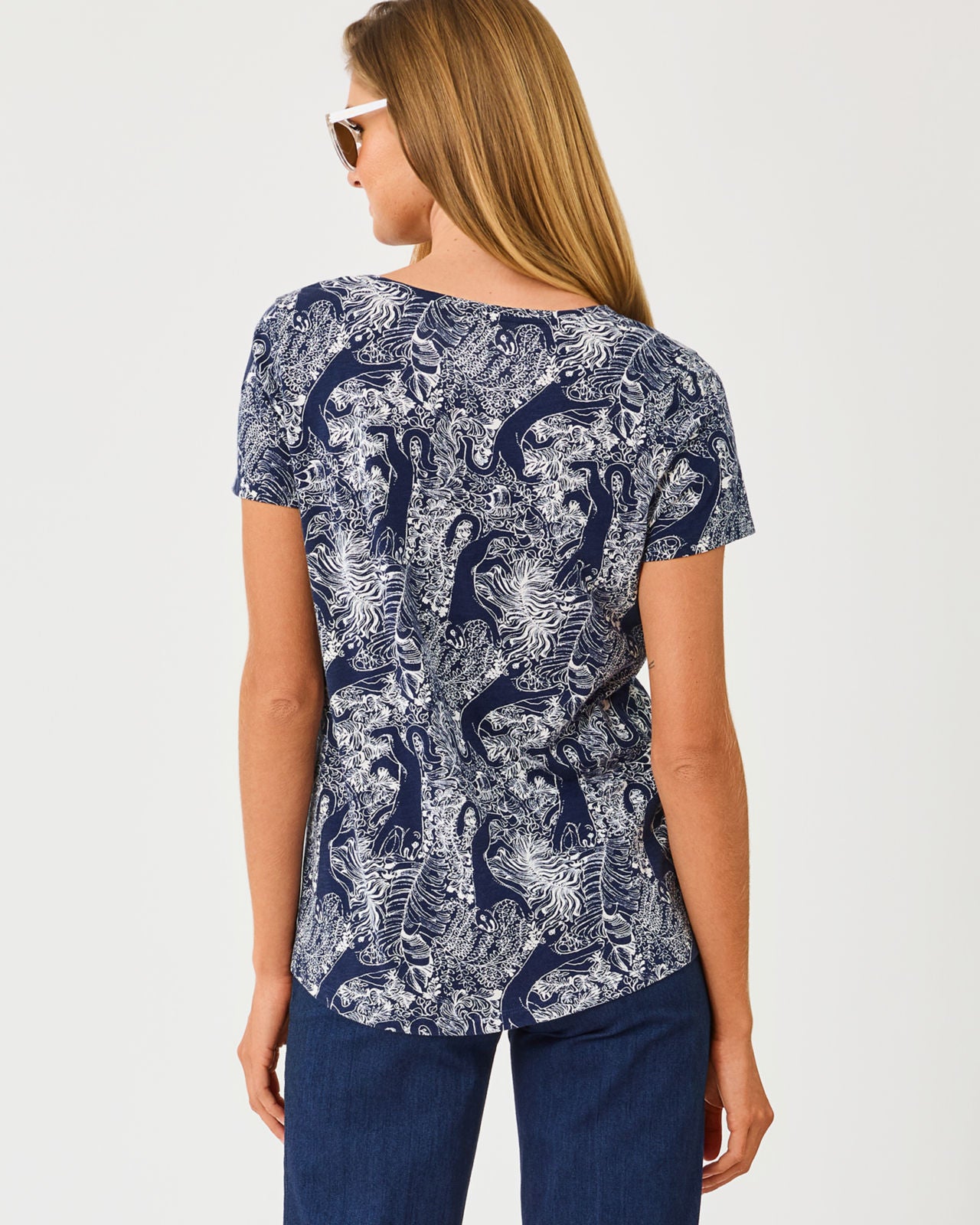 Etta Scoop-Neck In Lil Palm Prowl