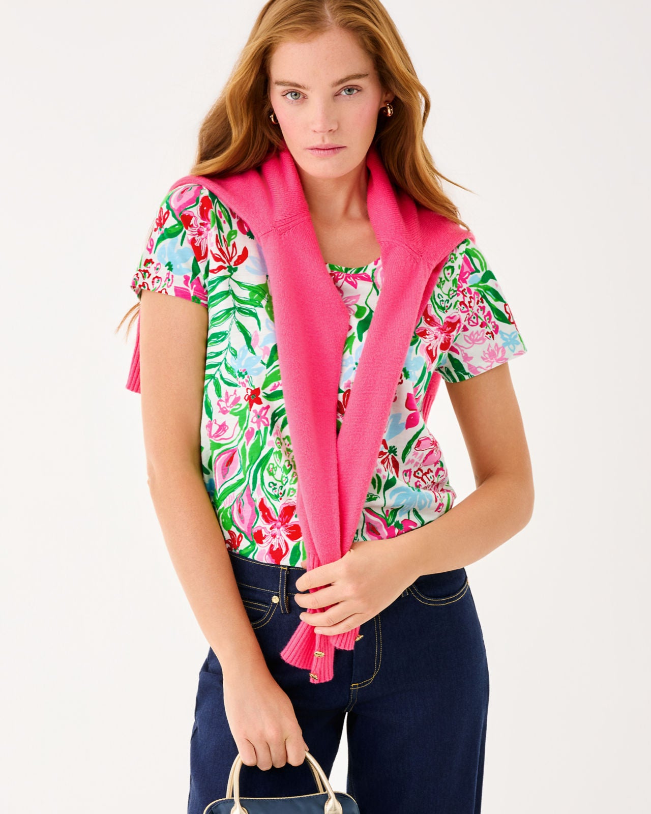 Etta Scoop Neck In Multi Glowing Gardens