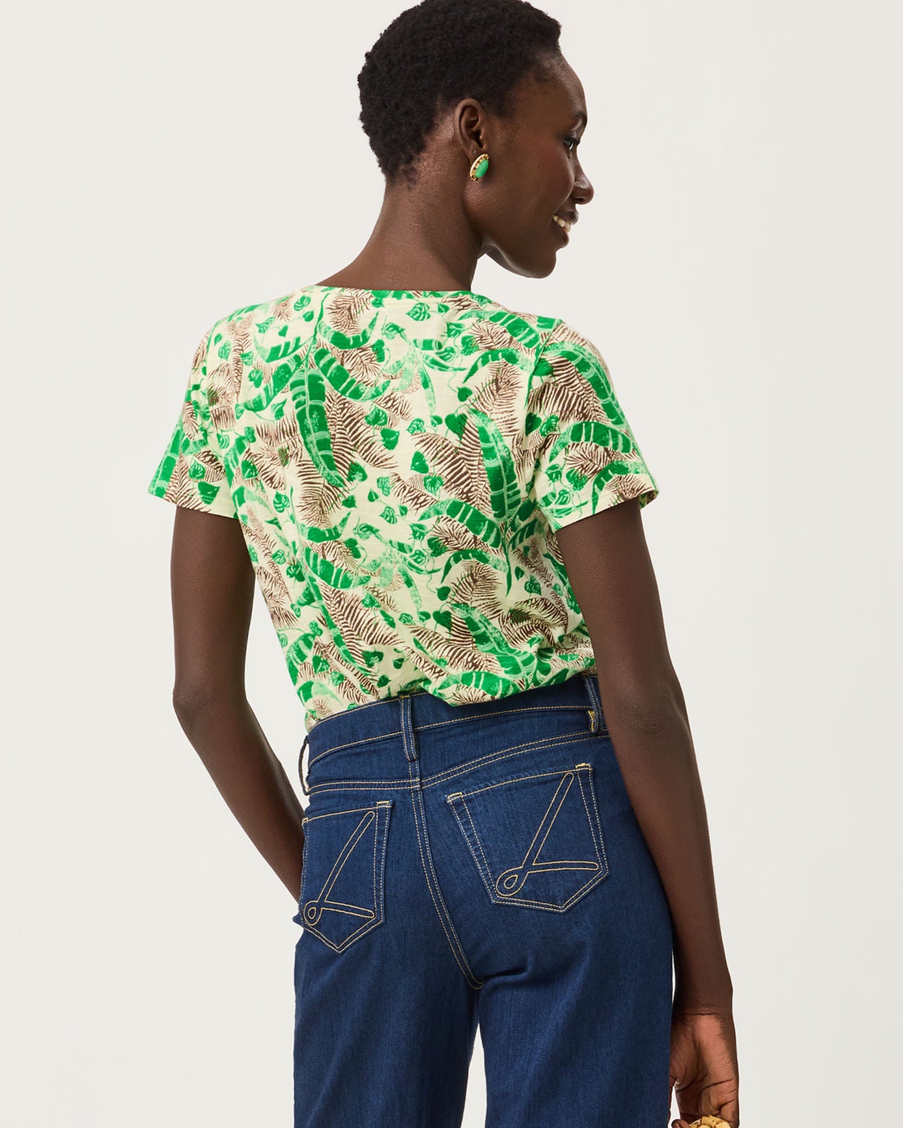 Etta Scoop-Neck In Hide And Leaf
