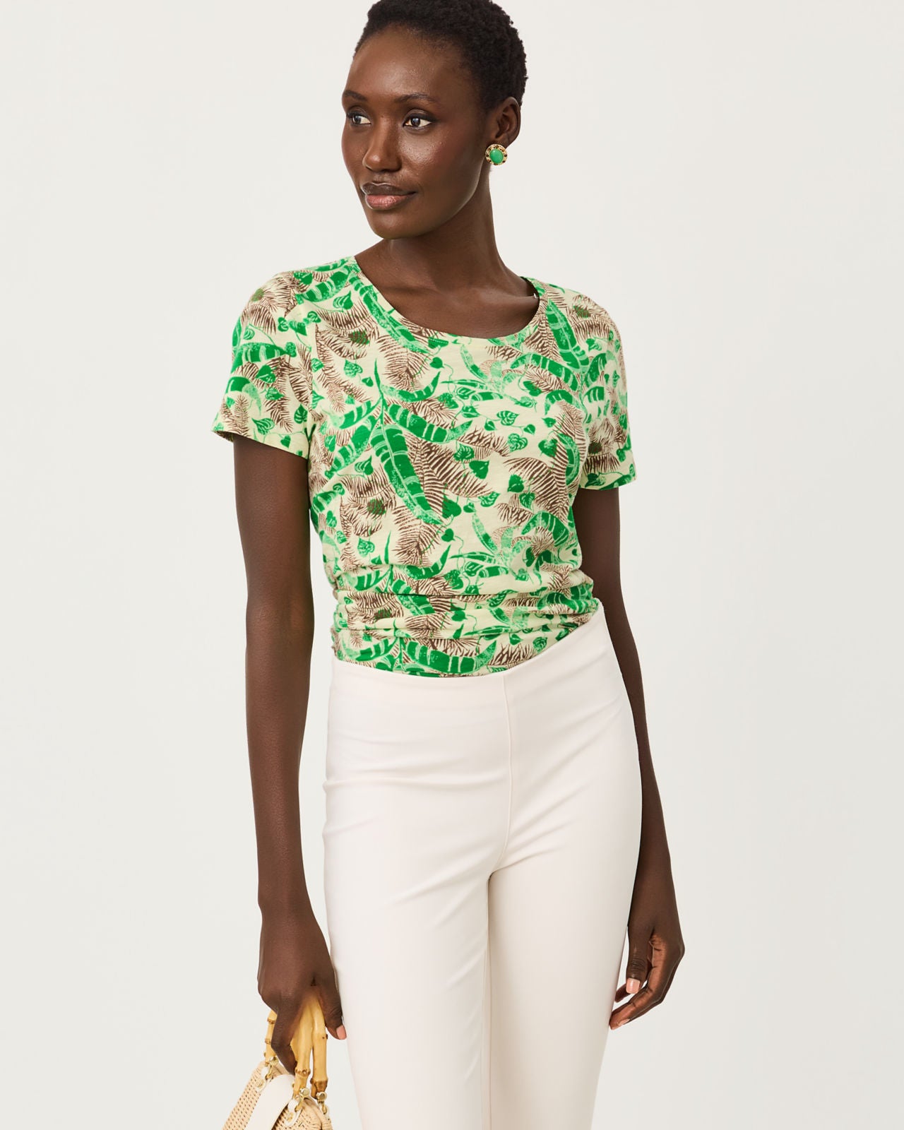 Etta Scoop-Neck In Hide And Leaf