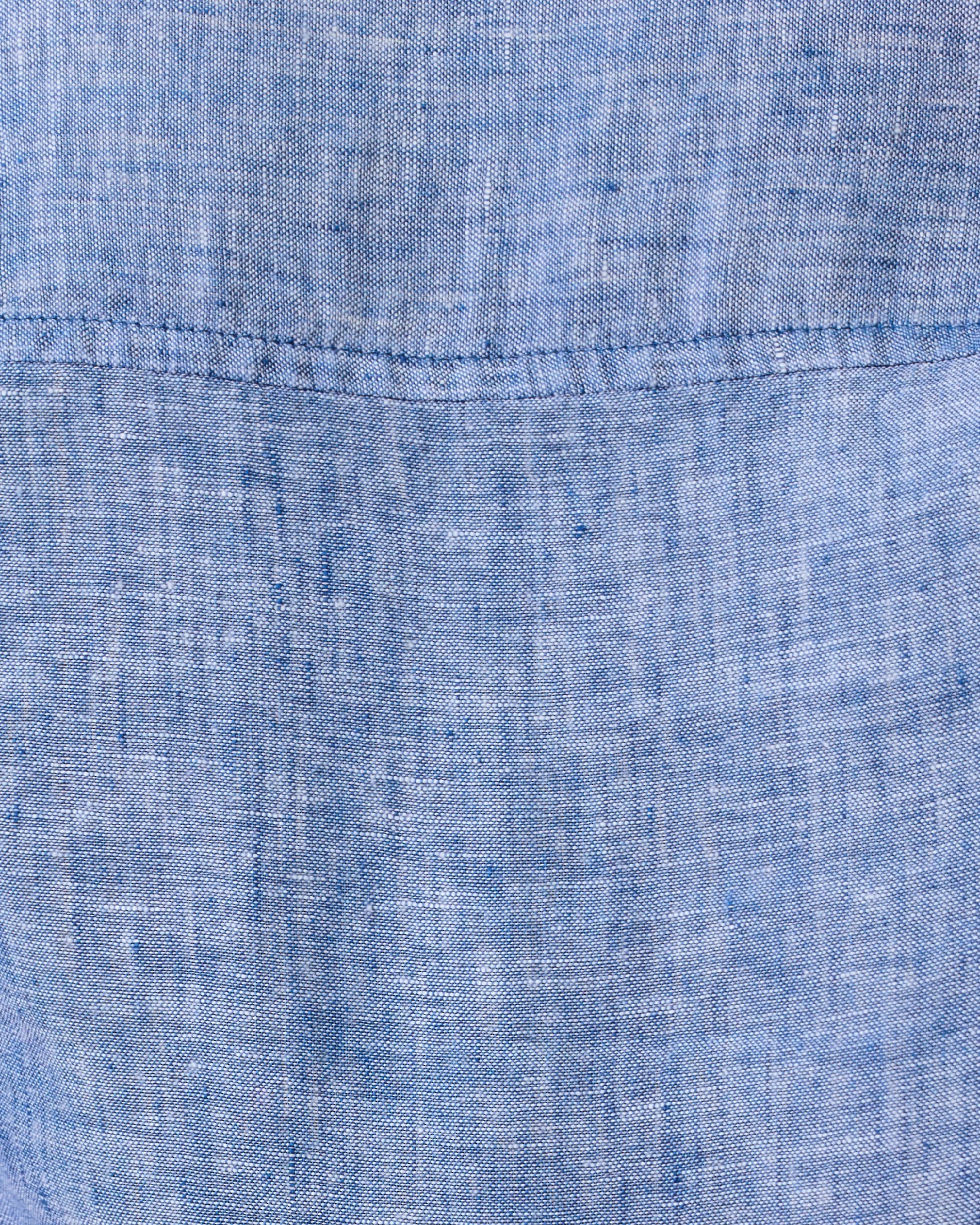 Sea View Button Down In Starlight Navy X Resort White