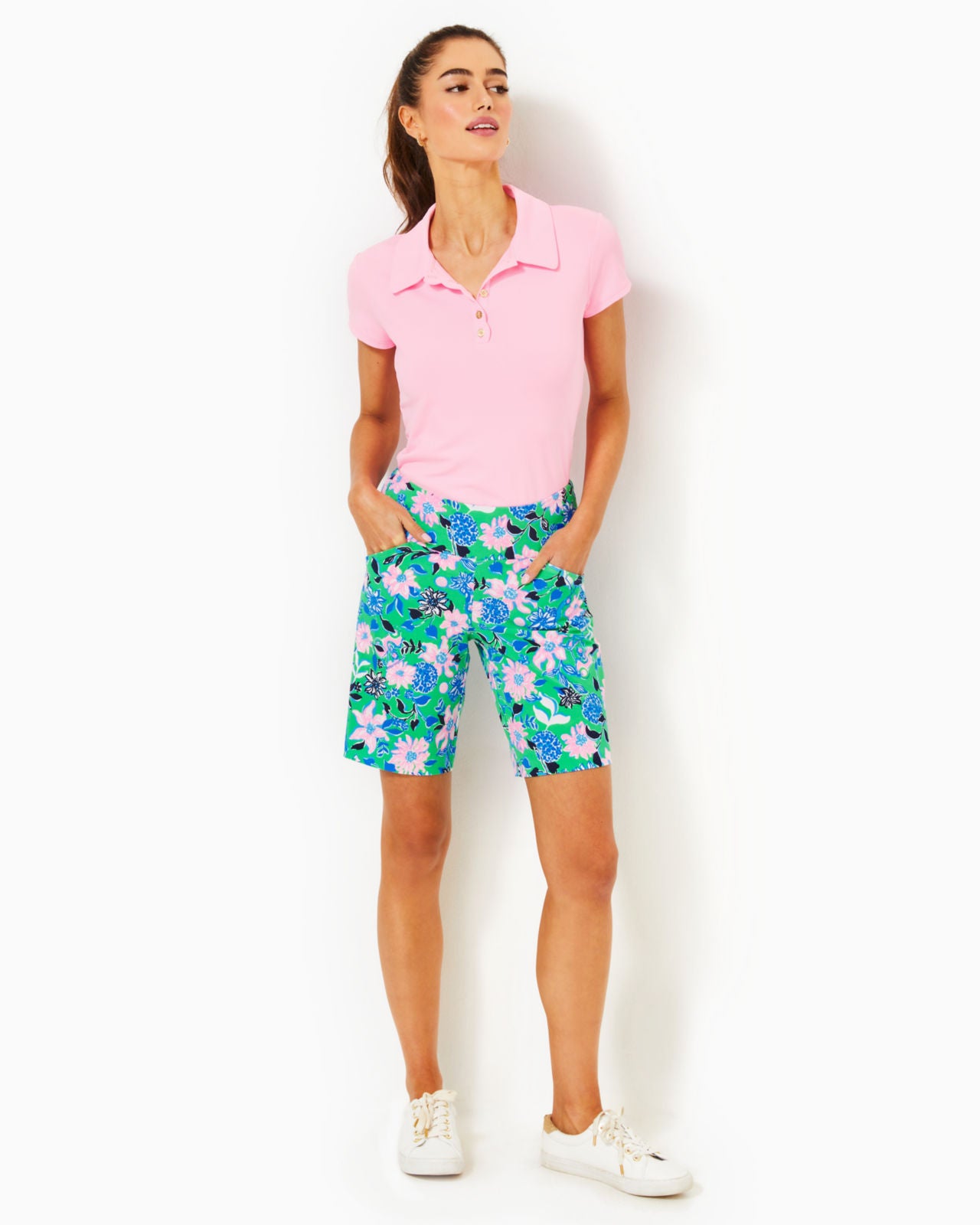UPF 50+ Luxletic Weekender High Rise Midi Legging in Low Tide Navy Lif –  Pink a Lilly Pulitzer Signature Store
