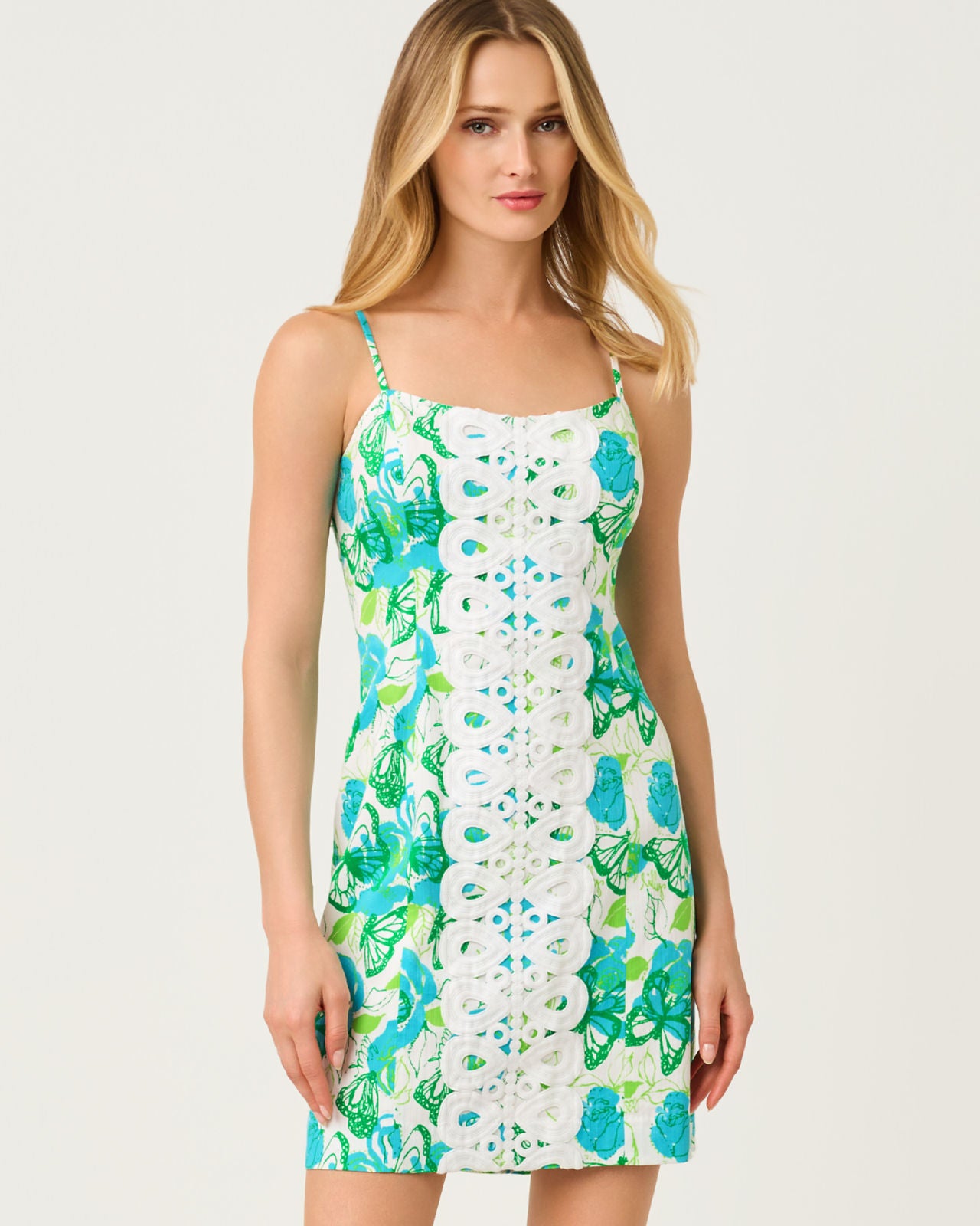 Shelli Stretch Dress In Resort White Monarch Rose