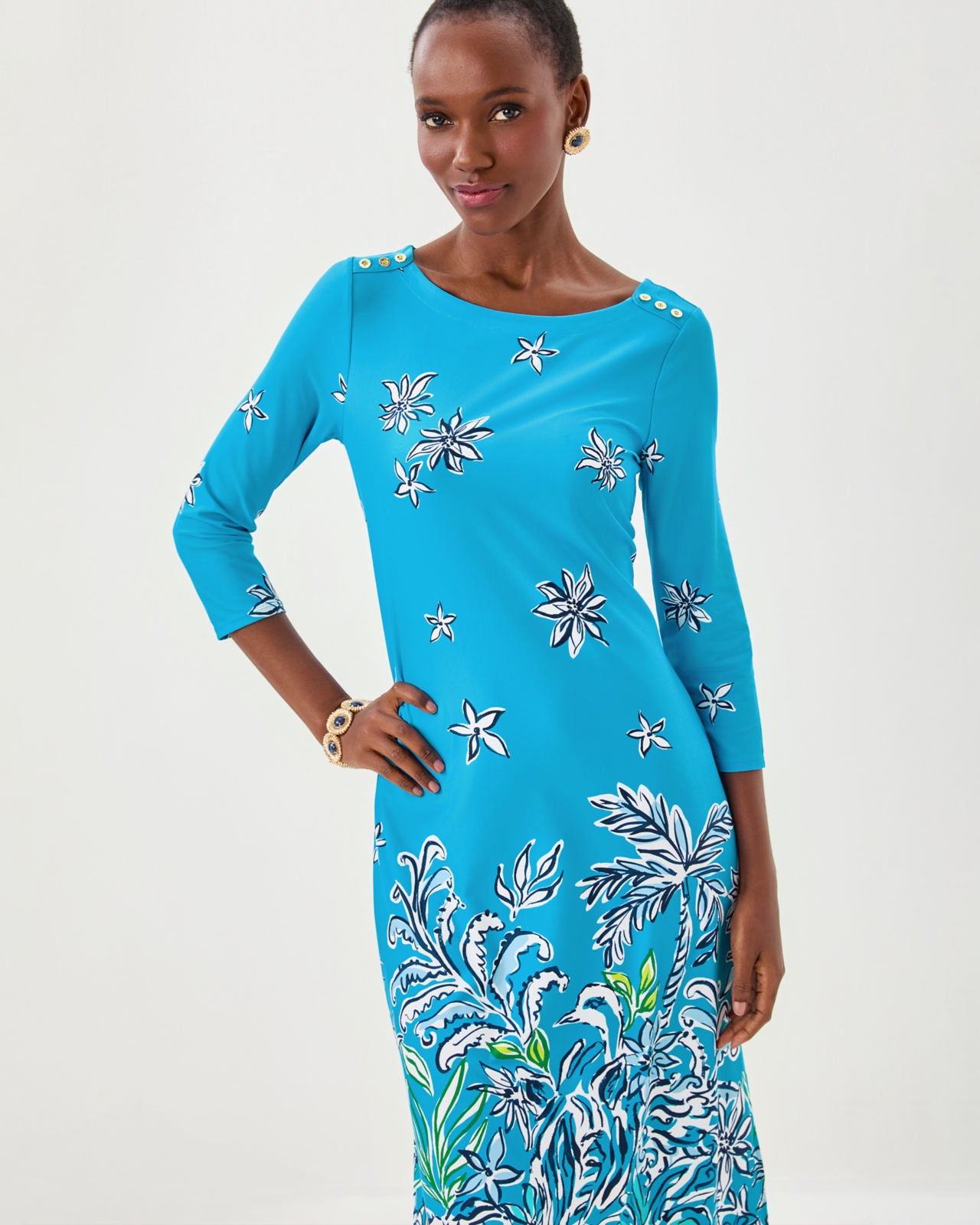 Seralina UPF 50+ Maxi In Tangier Teal Safari Social
