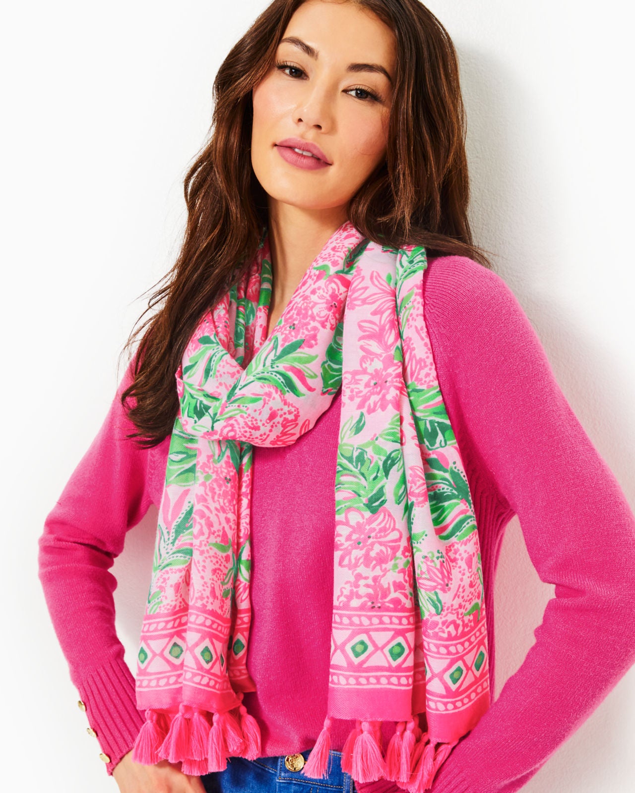 Resort Scarf In Conch Shell Pink Koala La La Engineered Scarf