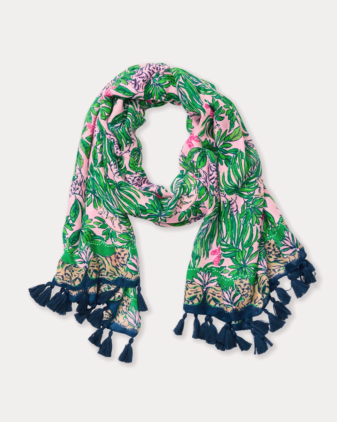 Resort Scarf In Conch Shell Pink Roaring With Joy