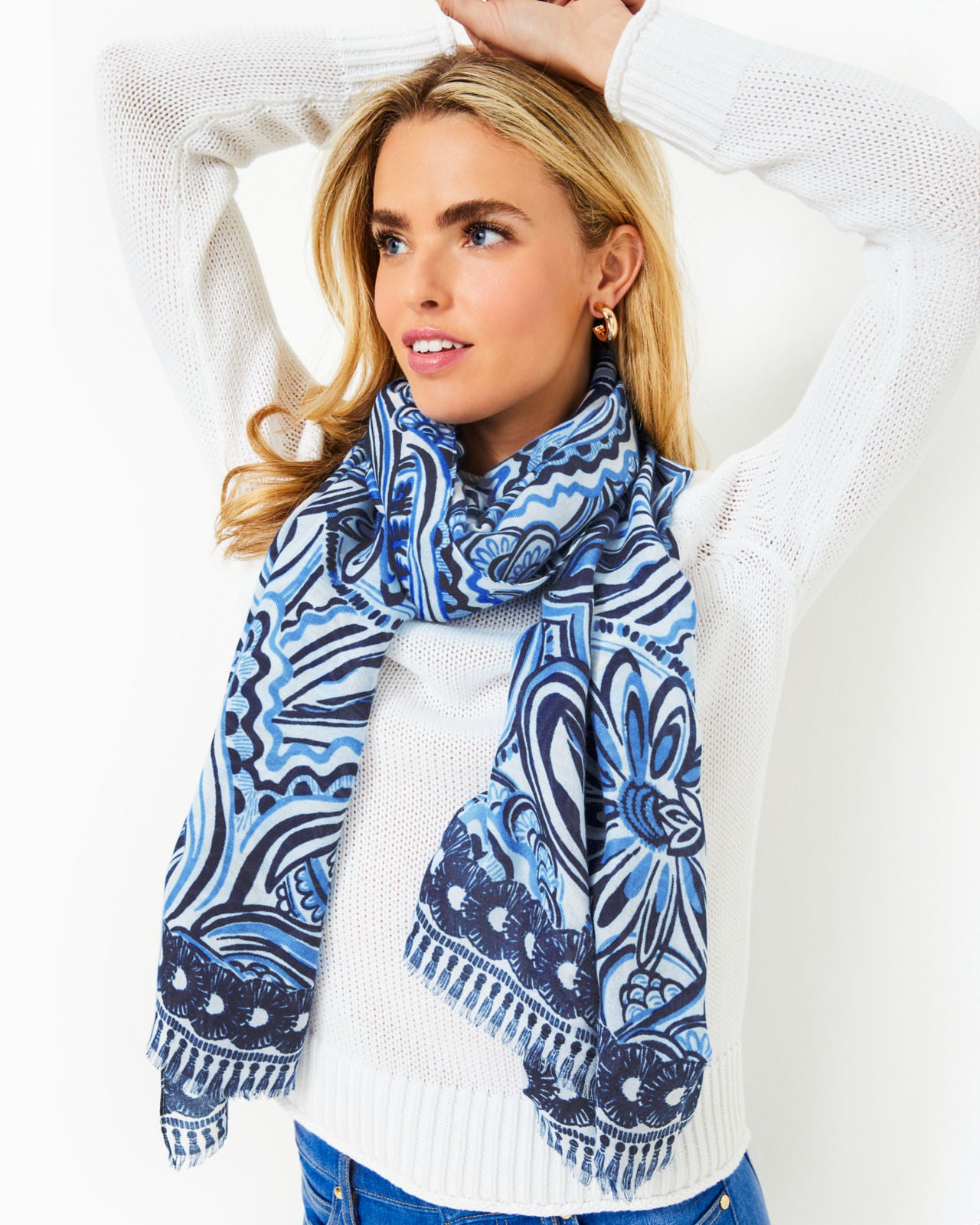 Resort Scarf In Resort White Give It A Whirl