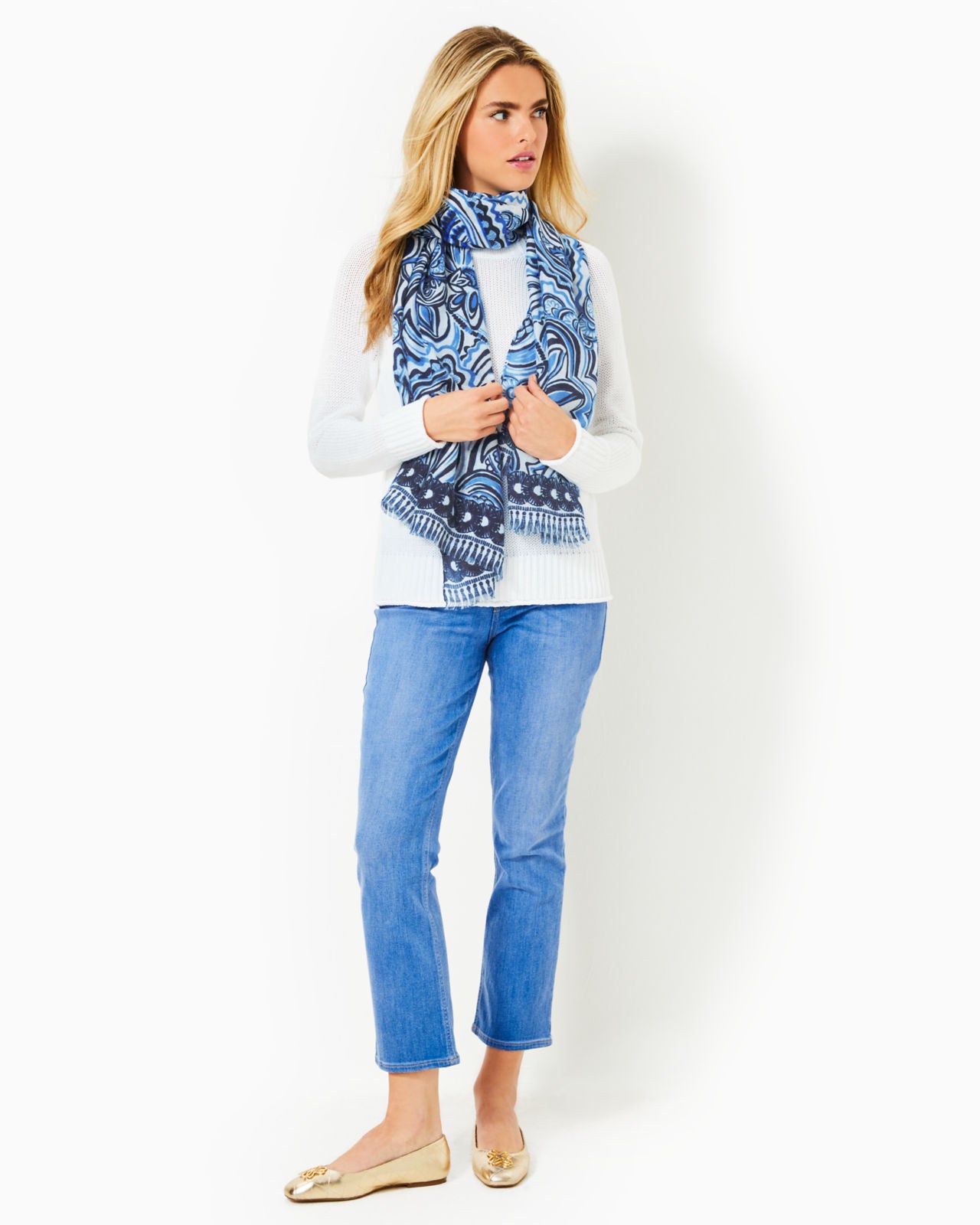 Resort Scarf In Resort White Give It A Whirl