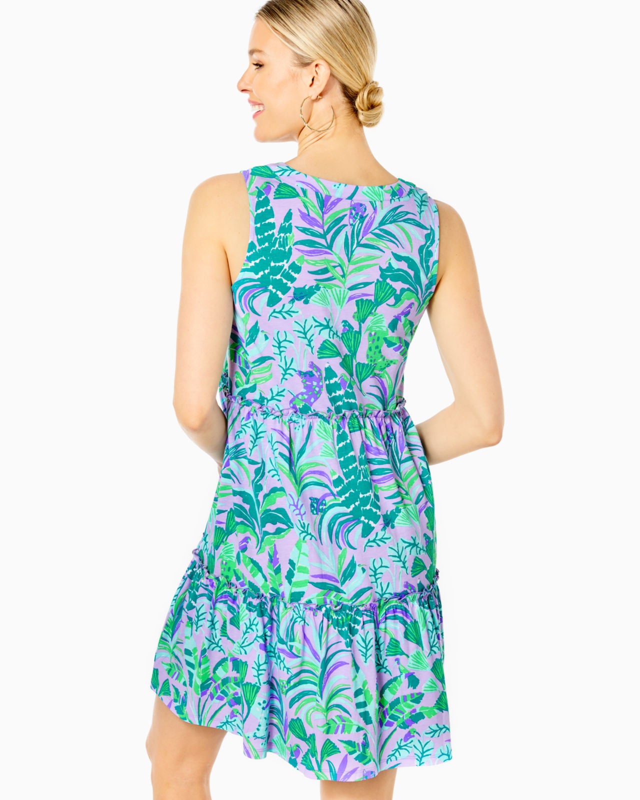 Lorina Dress in Purple Iris On The Chase