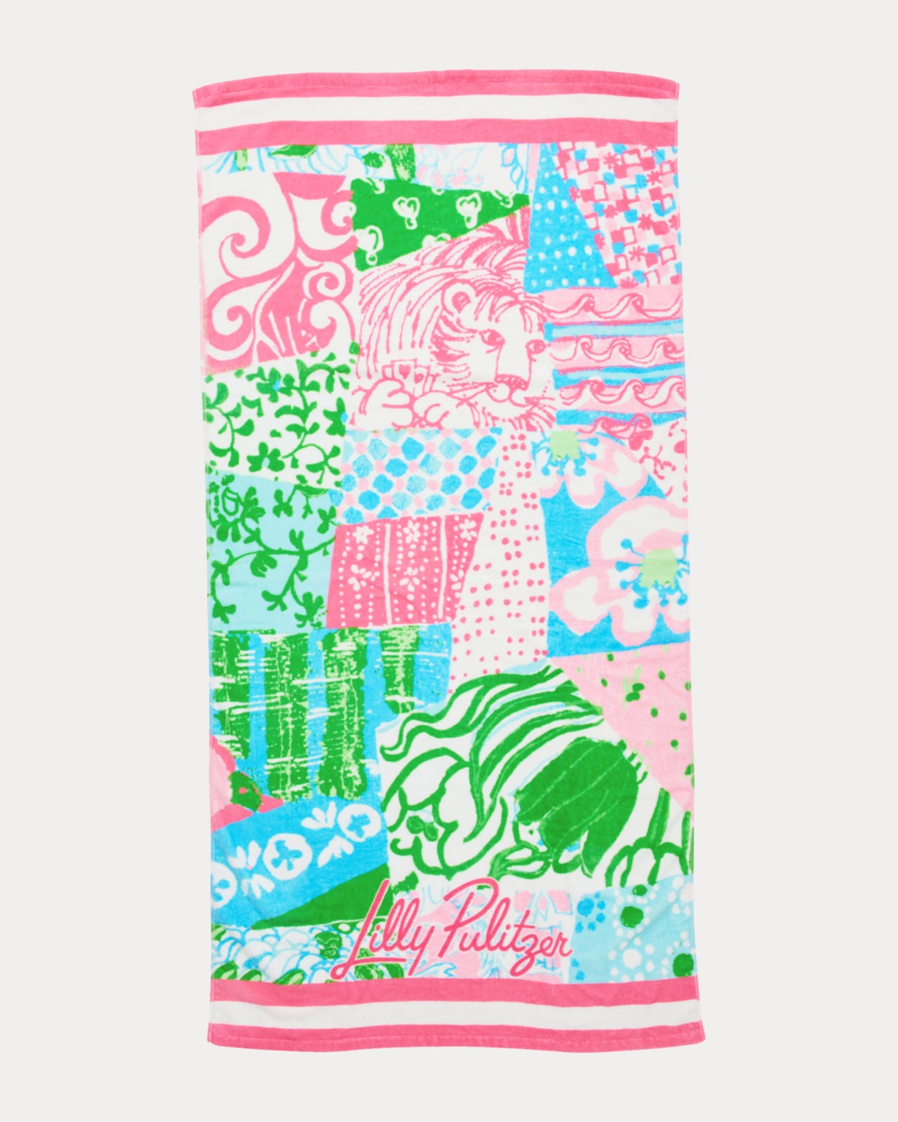 GWP Pool Tote and Beach Towel Set In Multi Crazy Quilt