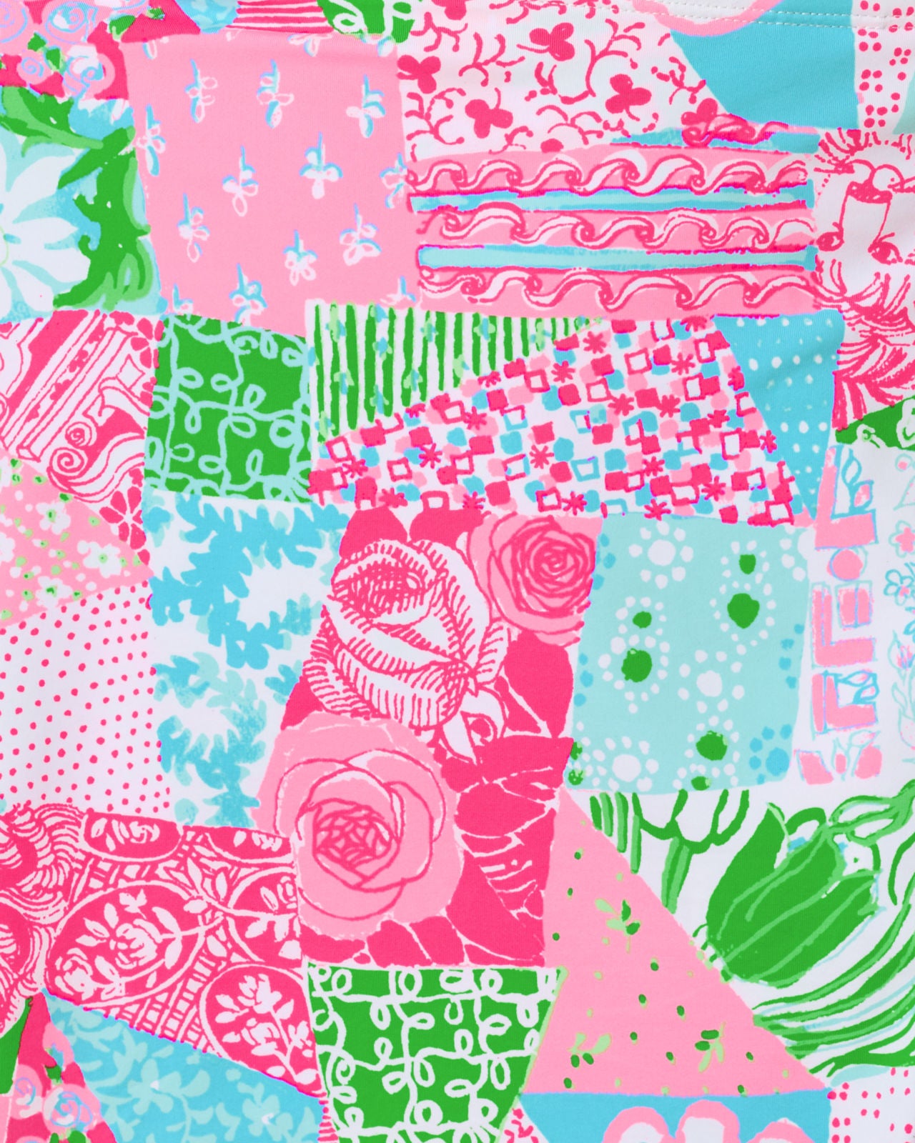 Trey Bikini Bottom In Multi Crazy Quilt