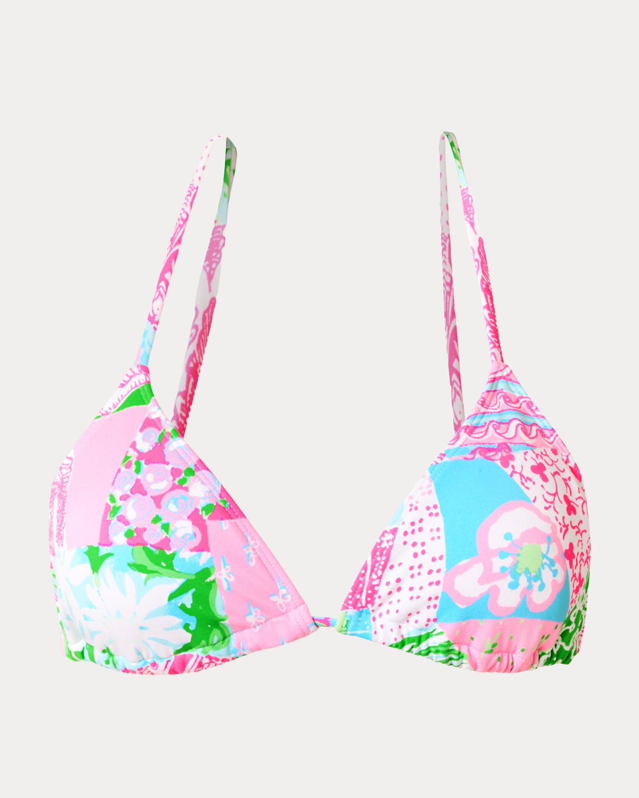Jamya Bikini Top In Multi Crazy Quilt