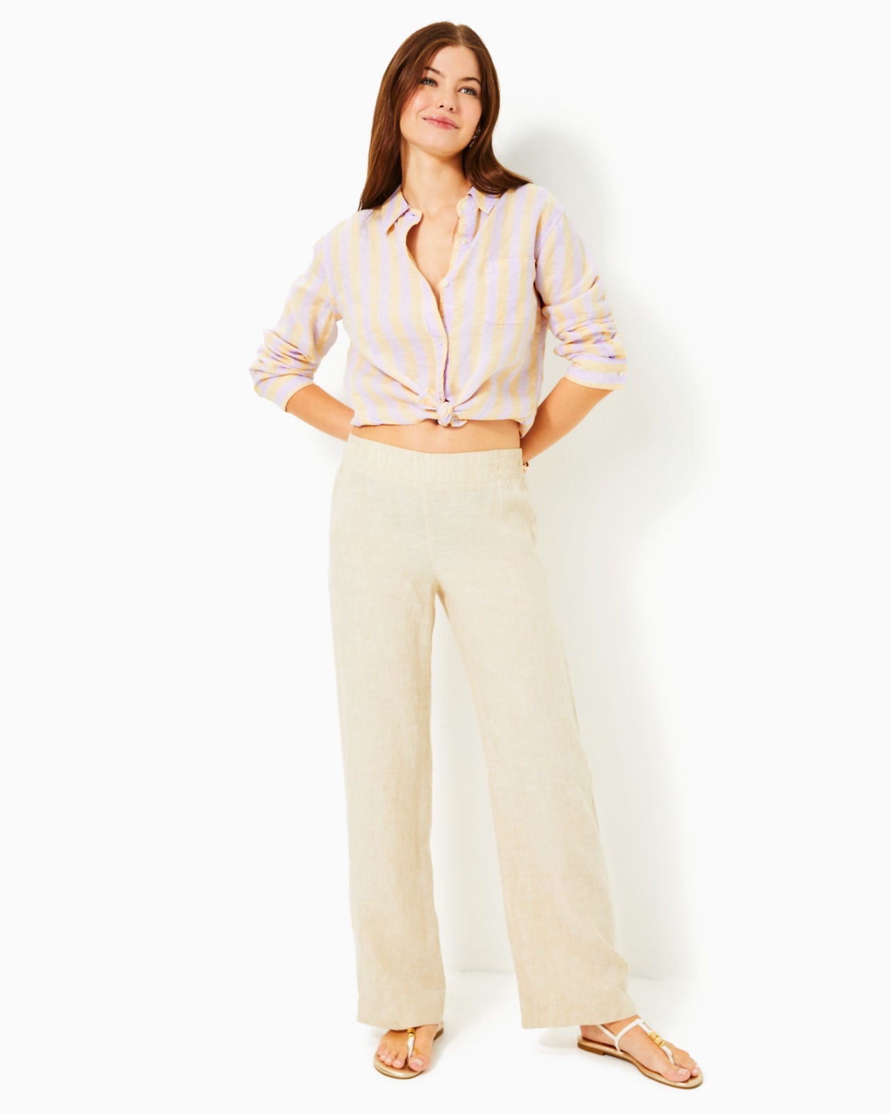 Deri Linen Palazzo Pants